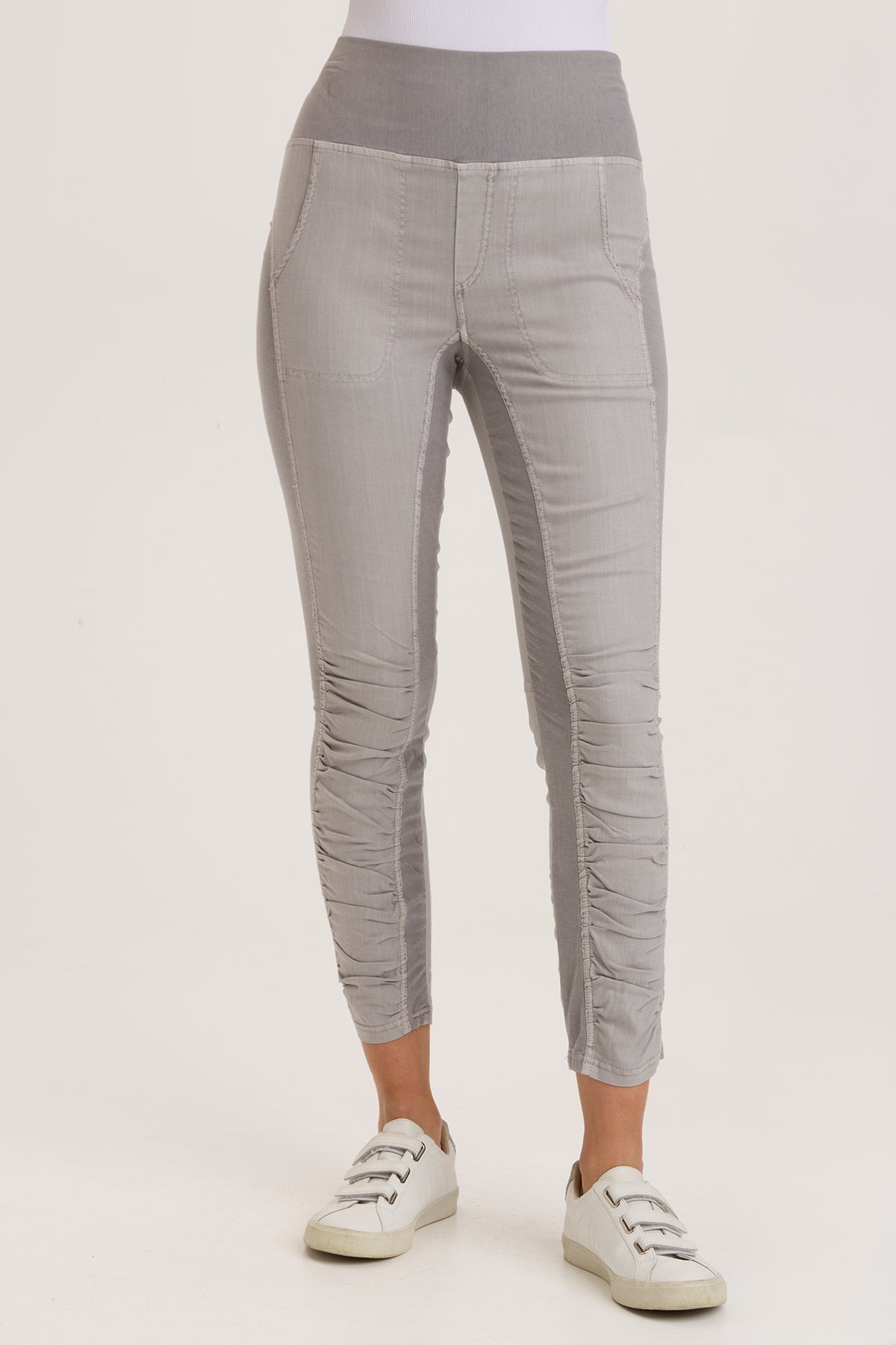 Twill Penny Legging in Cotton Grey Pigment - Main Image