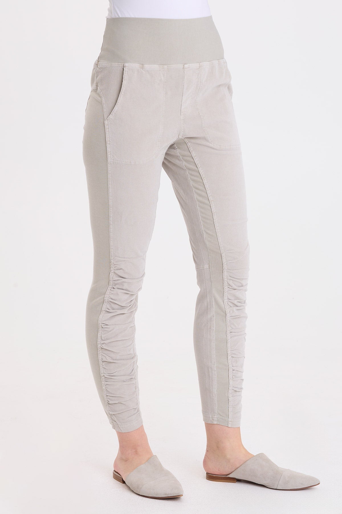 Wearables Corduroy Penny Ruched Legging