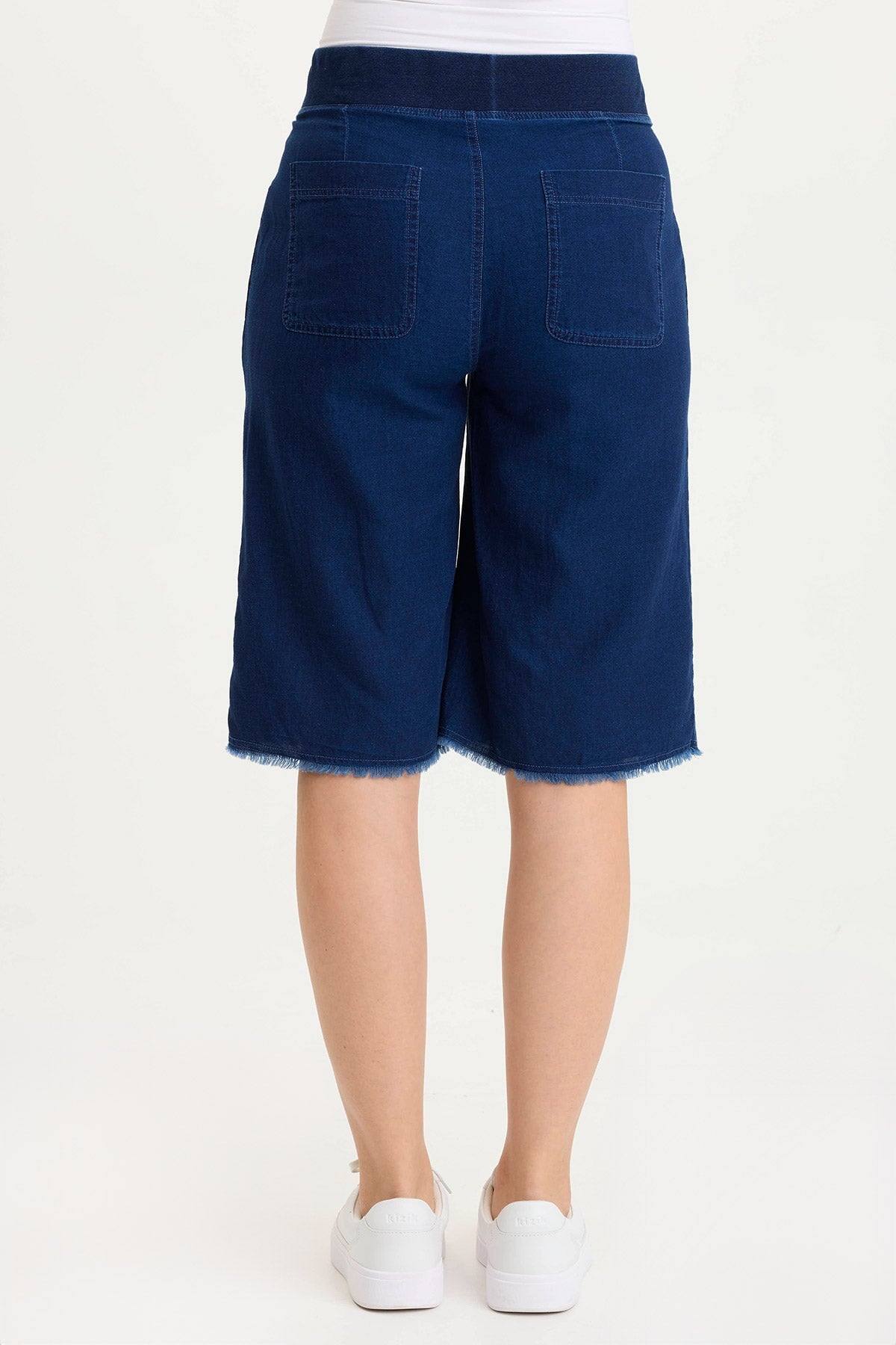 XCVI Themia Indigo Twill Pull-On Bermuda Short