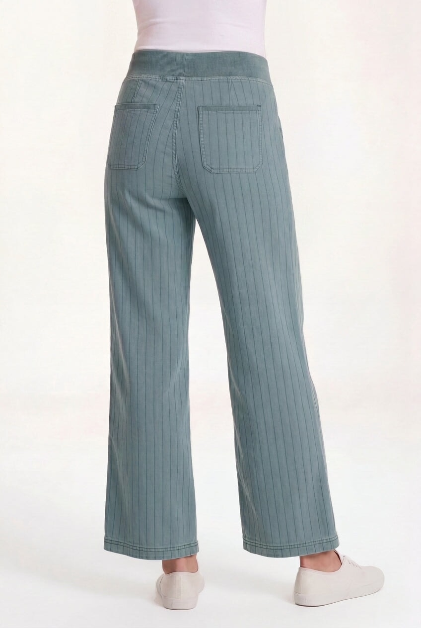 XCVI Laughlin Striped Linen Wide Leg Pant