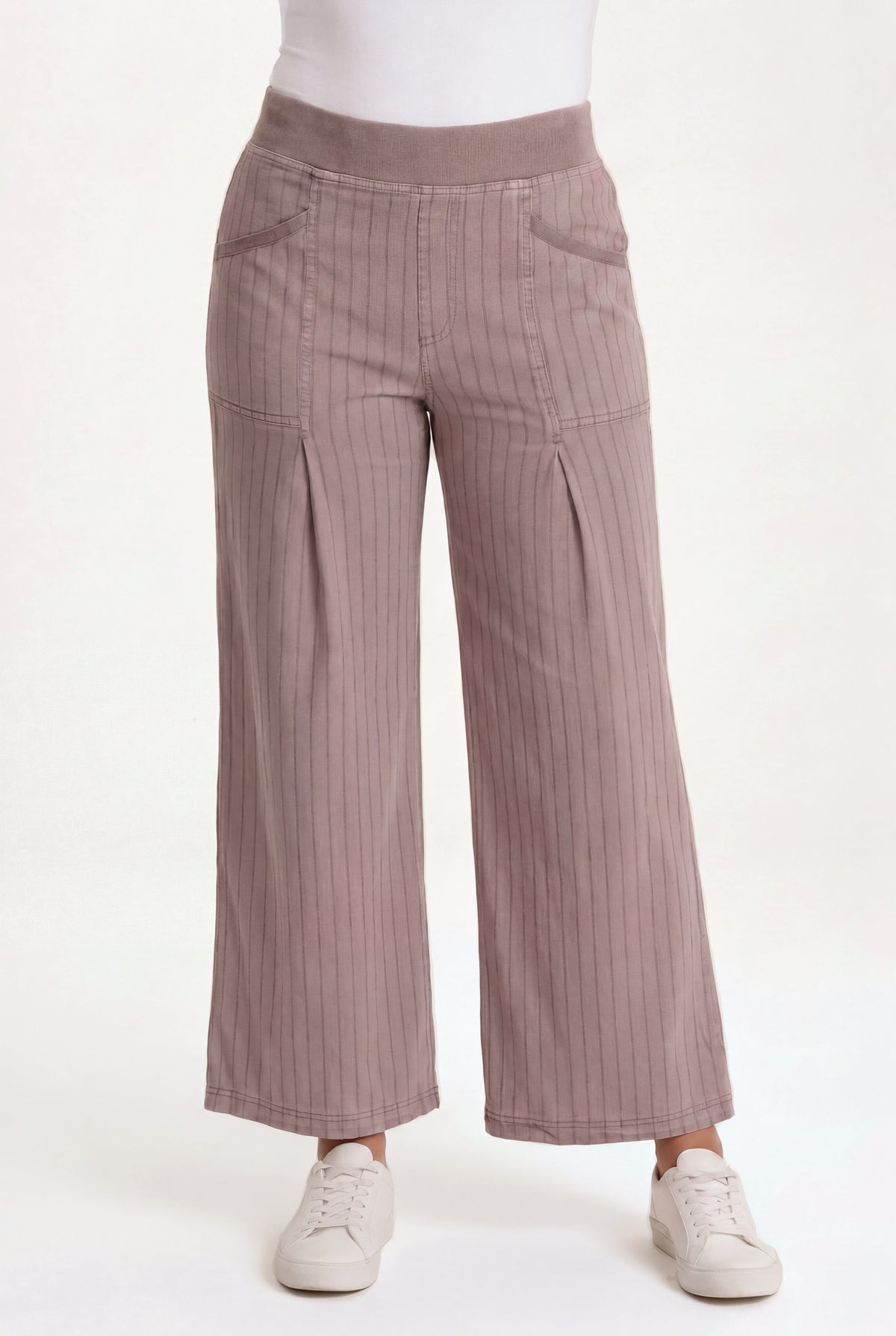XCVI Laughlin Striped Linen Wide Leg Pant