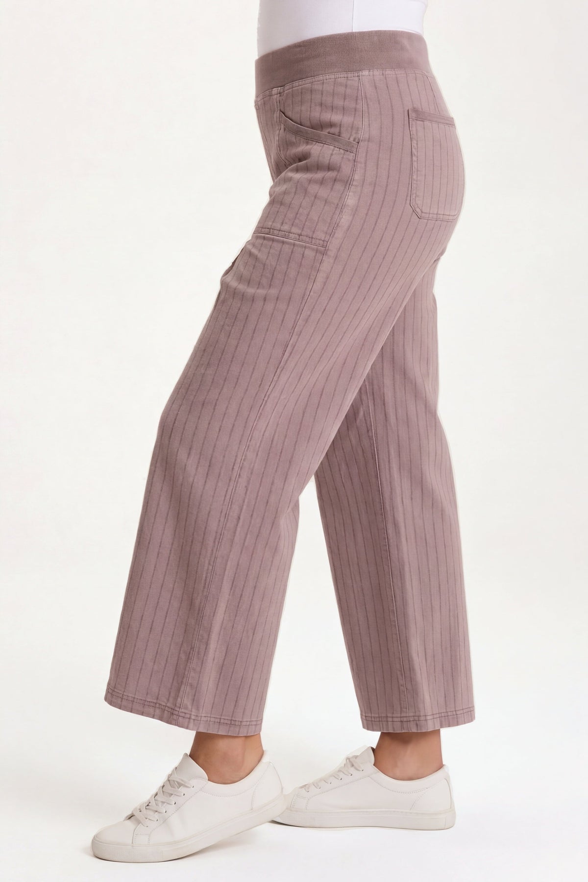 XCVI Laughlin Striped Linen Wide Leg Pant