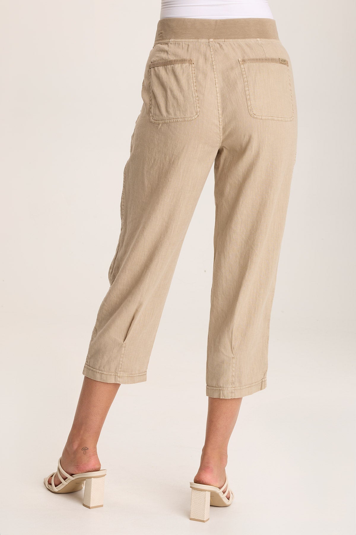 XCVI Camden Linen Tapered Crop Pant
