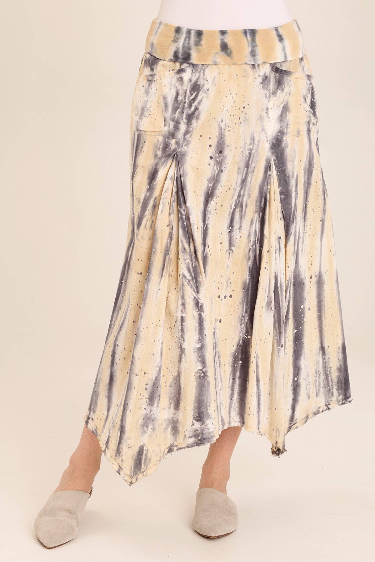 Wearables Triste Linen Bohemian Sharkbite Maxi Skirt