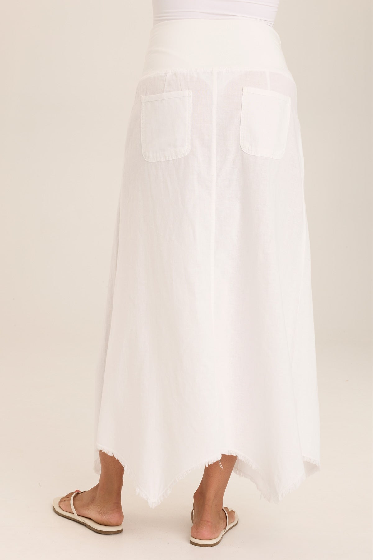 Wearables Triste Linen Bohemian Sharkbite Maxi Skirt