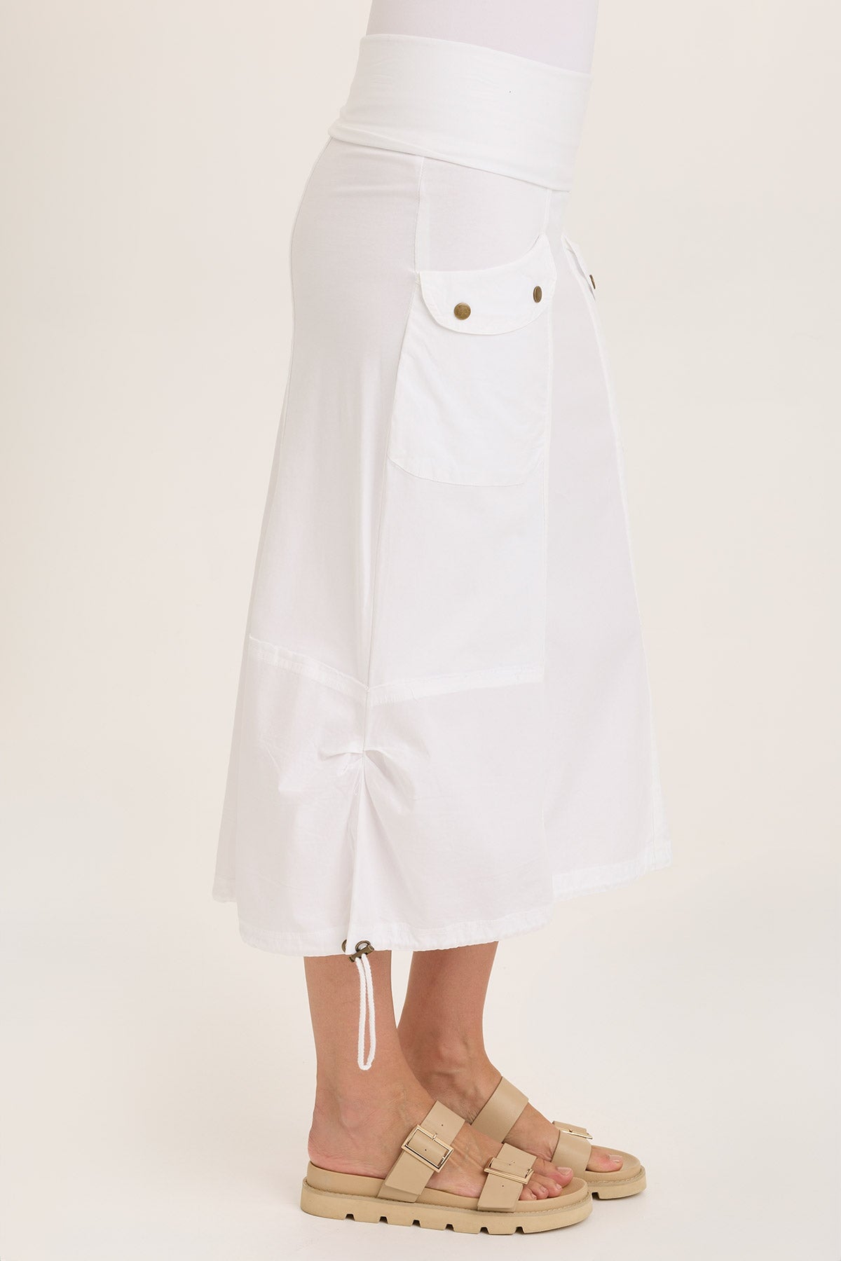 Wearables Marconi Cargo Cinch Bubble Hem Midi Skirt