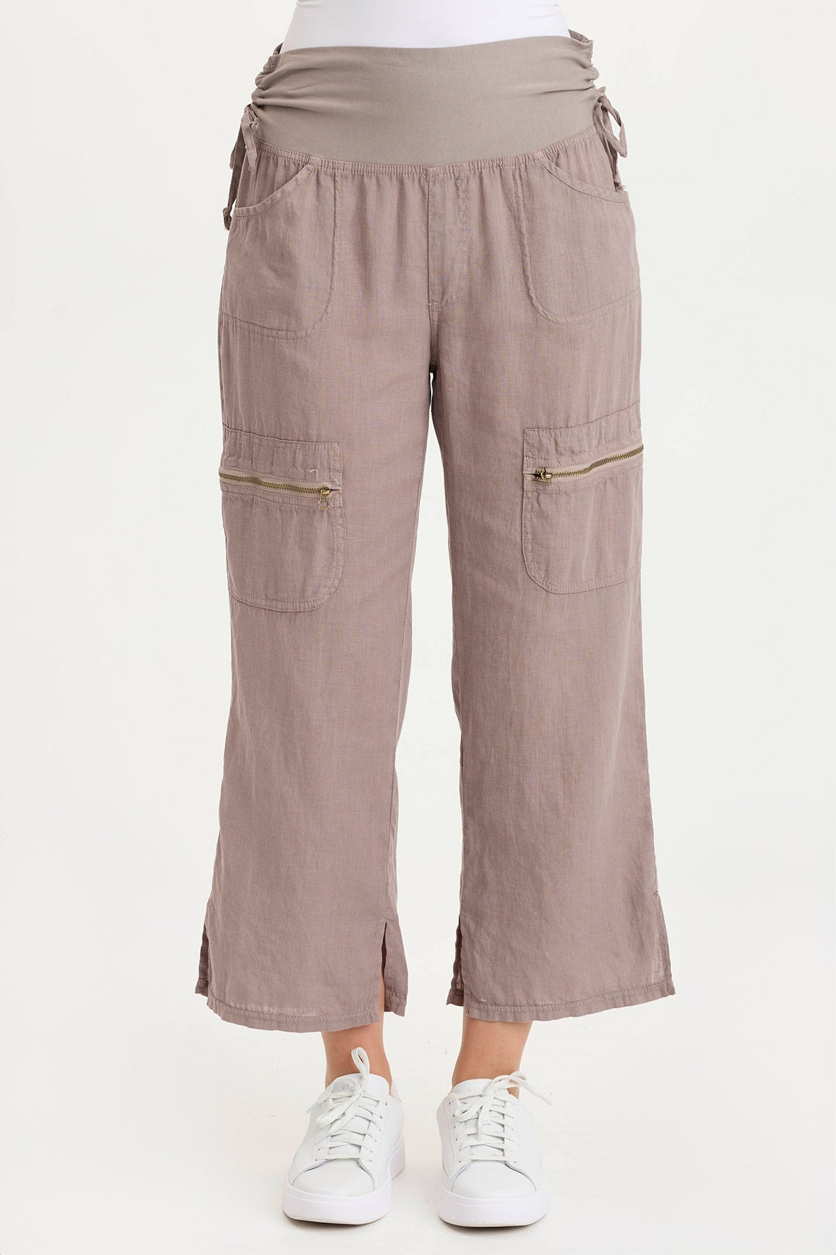 XCVI Amica High Waist Linen Cargo Pant