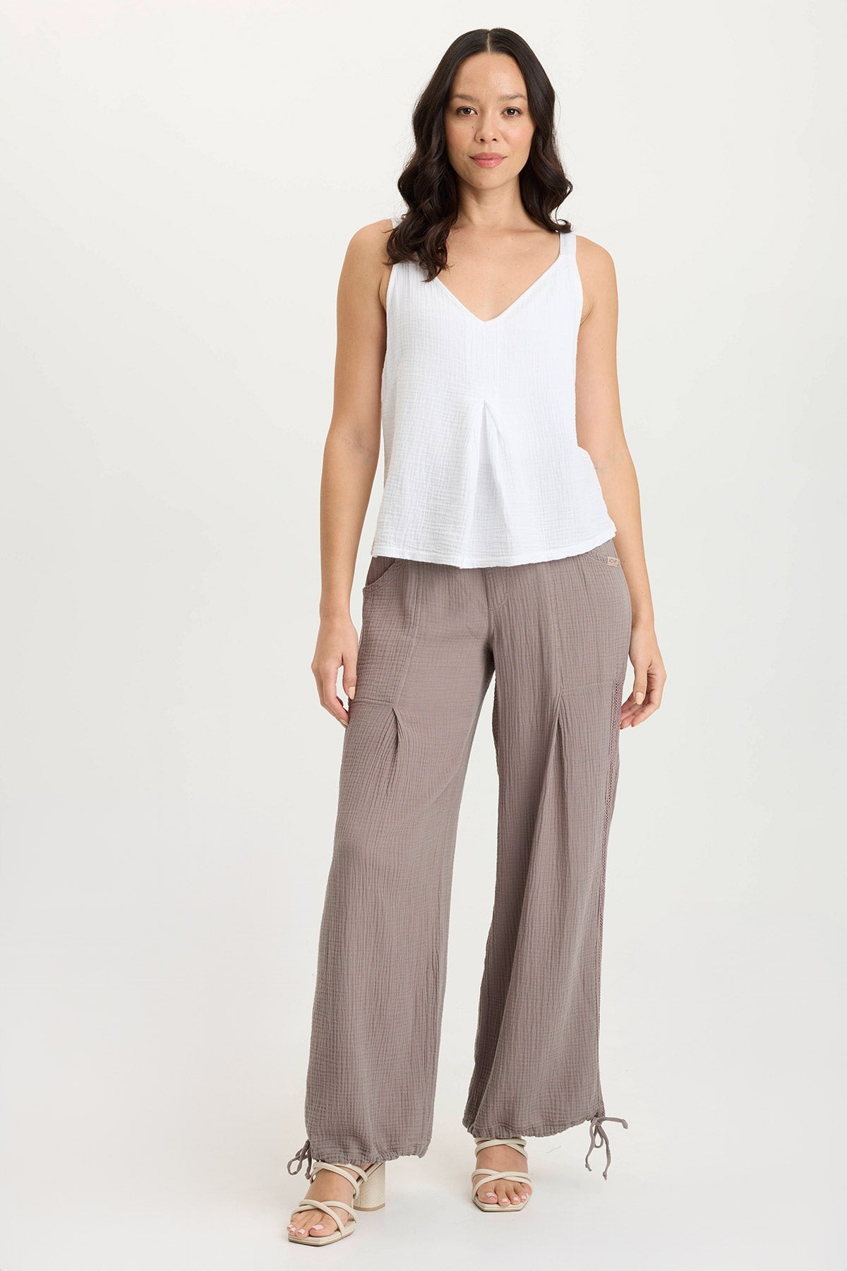 XCVI Lenka Gauze Cinched Wide-Leg Pant