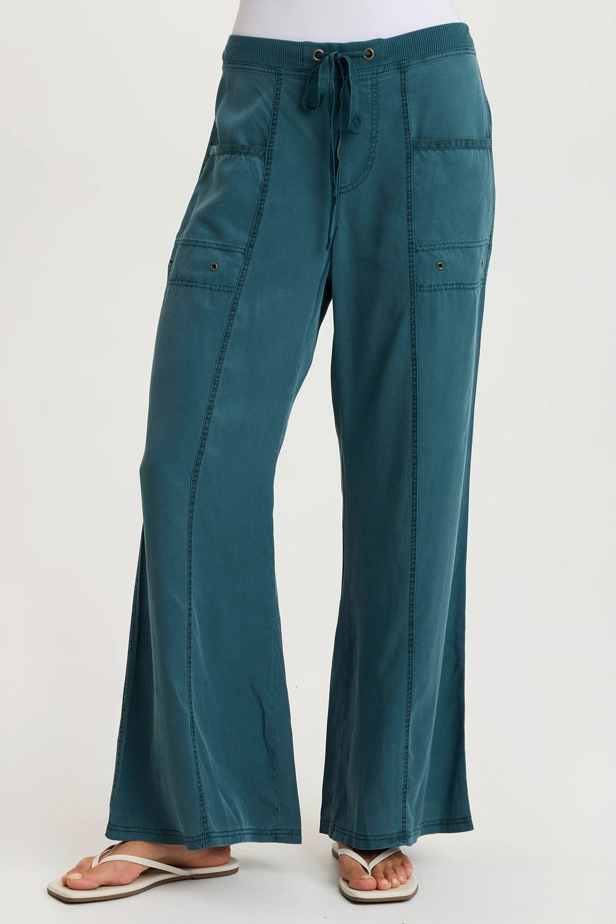 XCVI Tarla Twill Dropped Pocket Wide Leg Pant