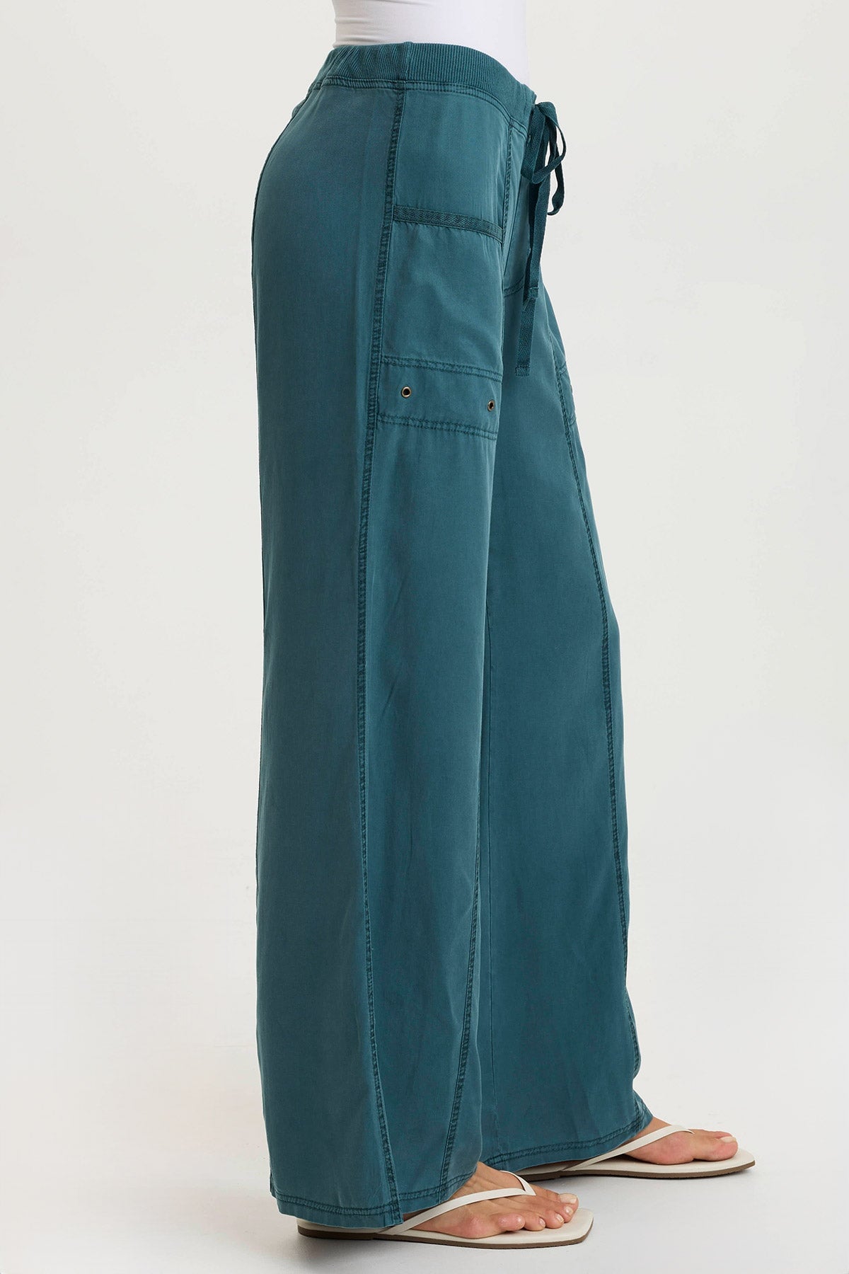 XCVI Tarla Twill Dropped Pocket Wide Leg Pant