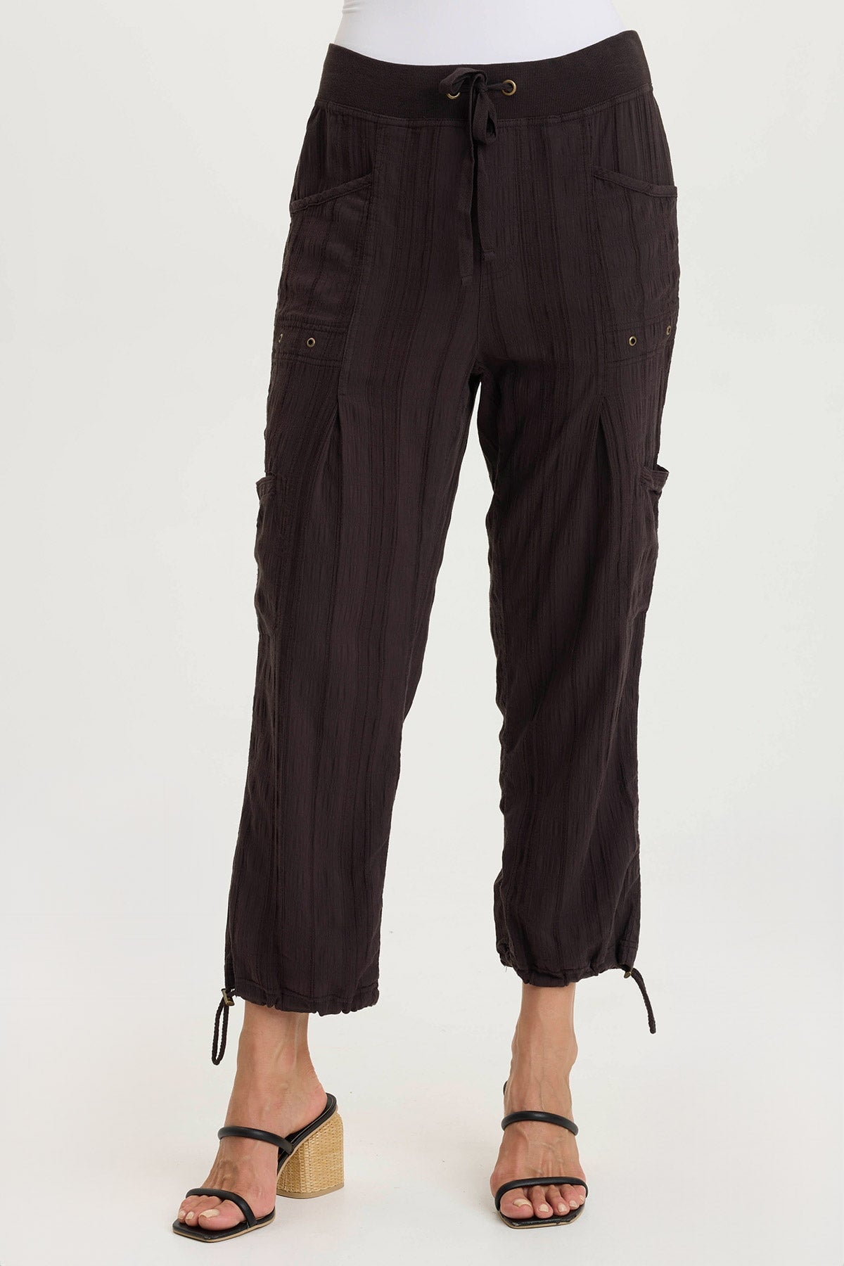 XCVI Ryle Textured Gauze Cargo Crop Pant