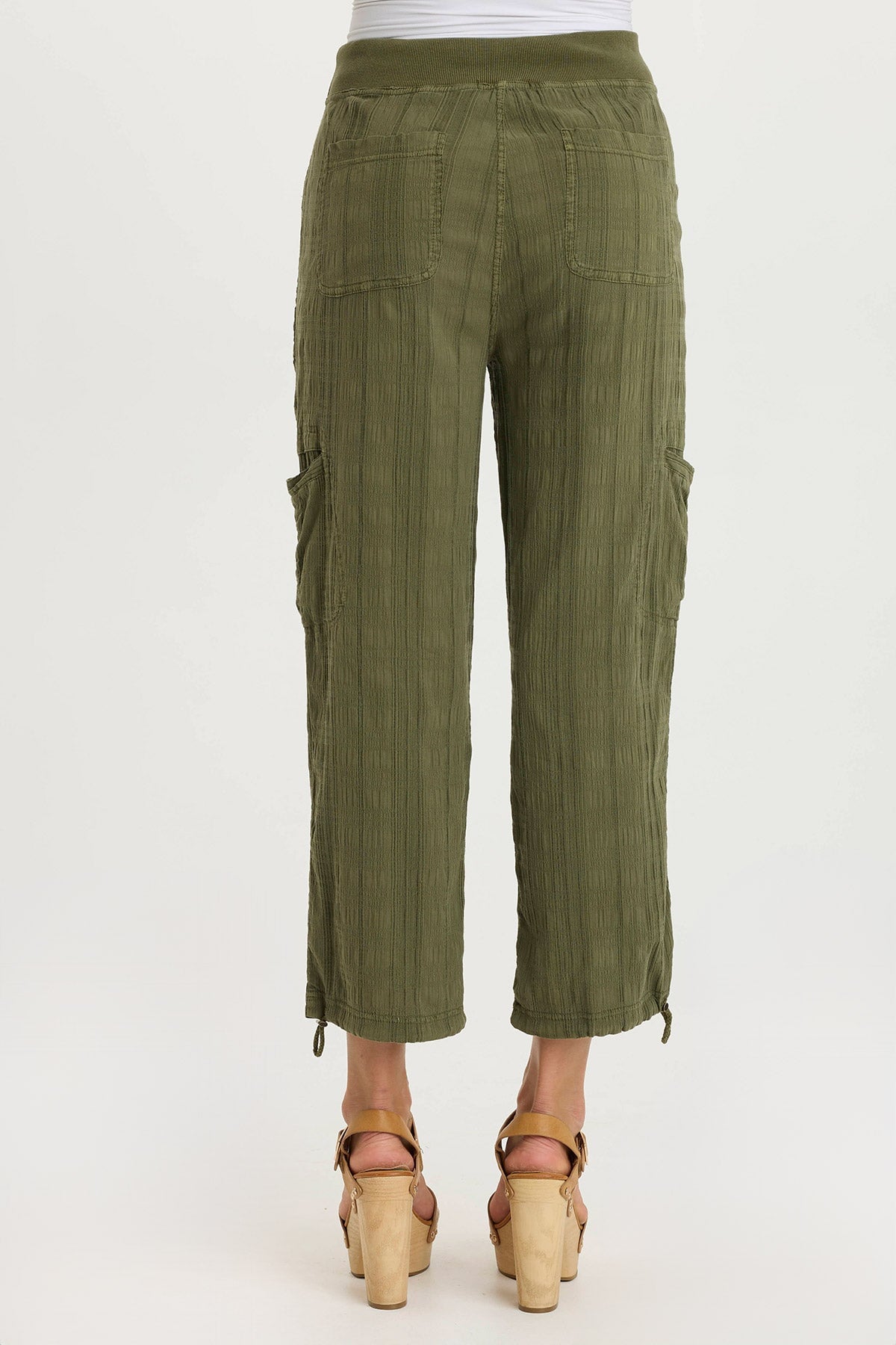 XCVI Ryle Textured Gauze Cargo Crop Pant