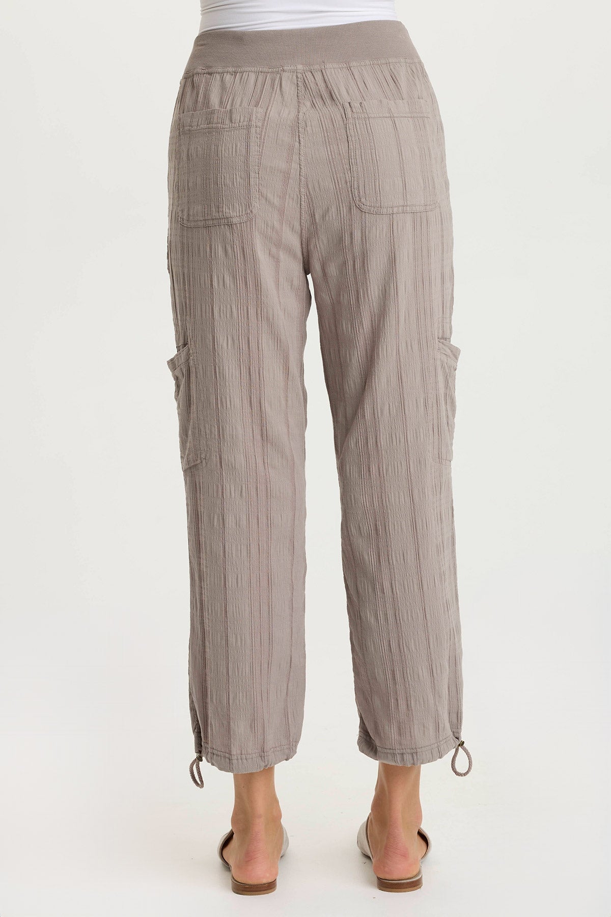 XCVI Ryle Textured Gauze Cargo Crop Pant