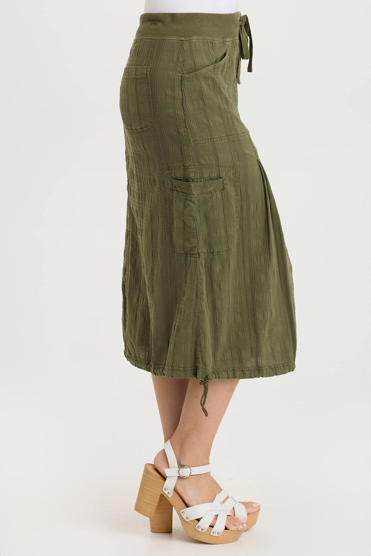 XCVI Aracelle Textured Gauze Cargo Bubble Hem Skirt
