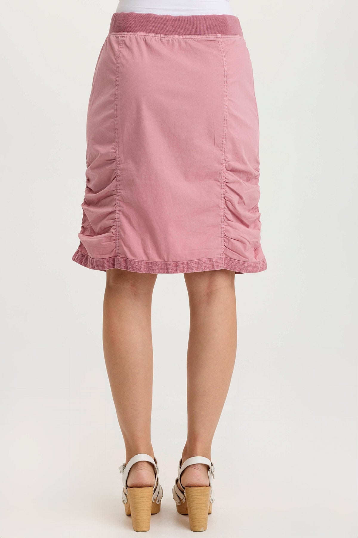 XCVI Tozie Poplin Ruched Panel Drawstring Mini Skirt
