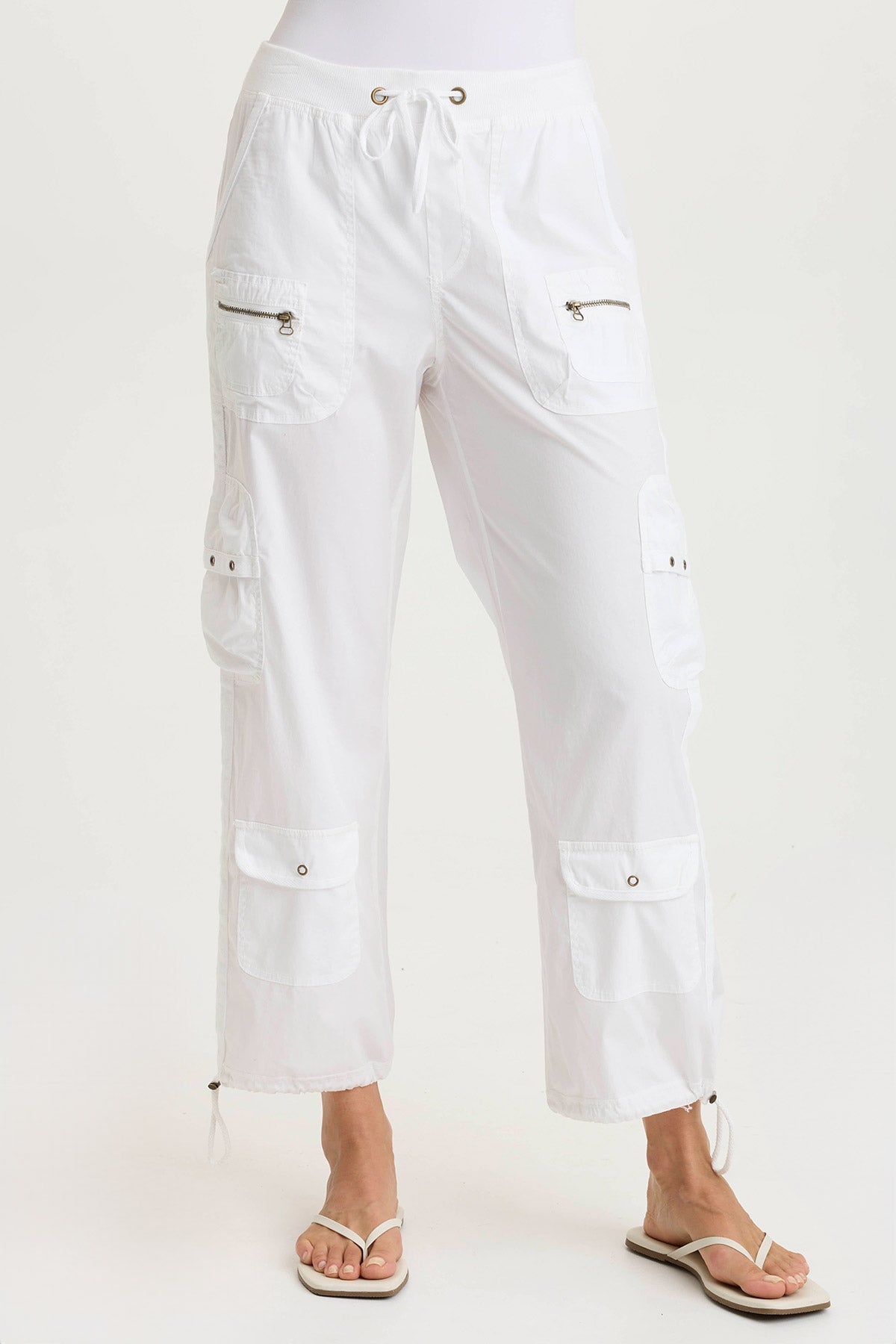 XCVI Langley Poplin Cinched Leg Cargo Pant