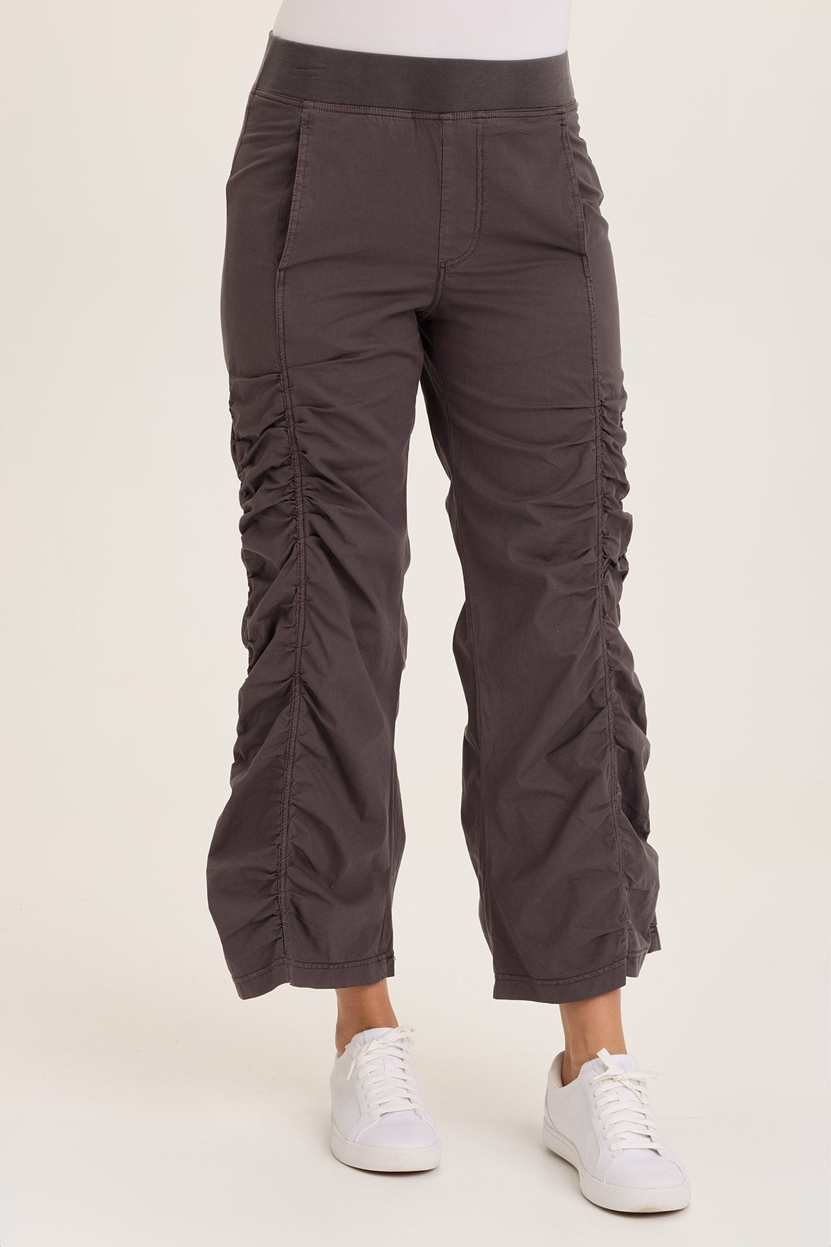 Wearables Naola Stretch Poplin Ruched Flare Gaucho