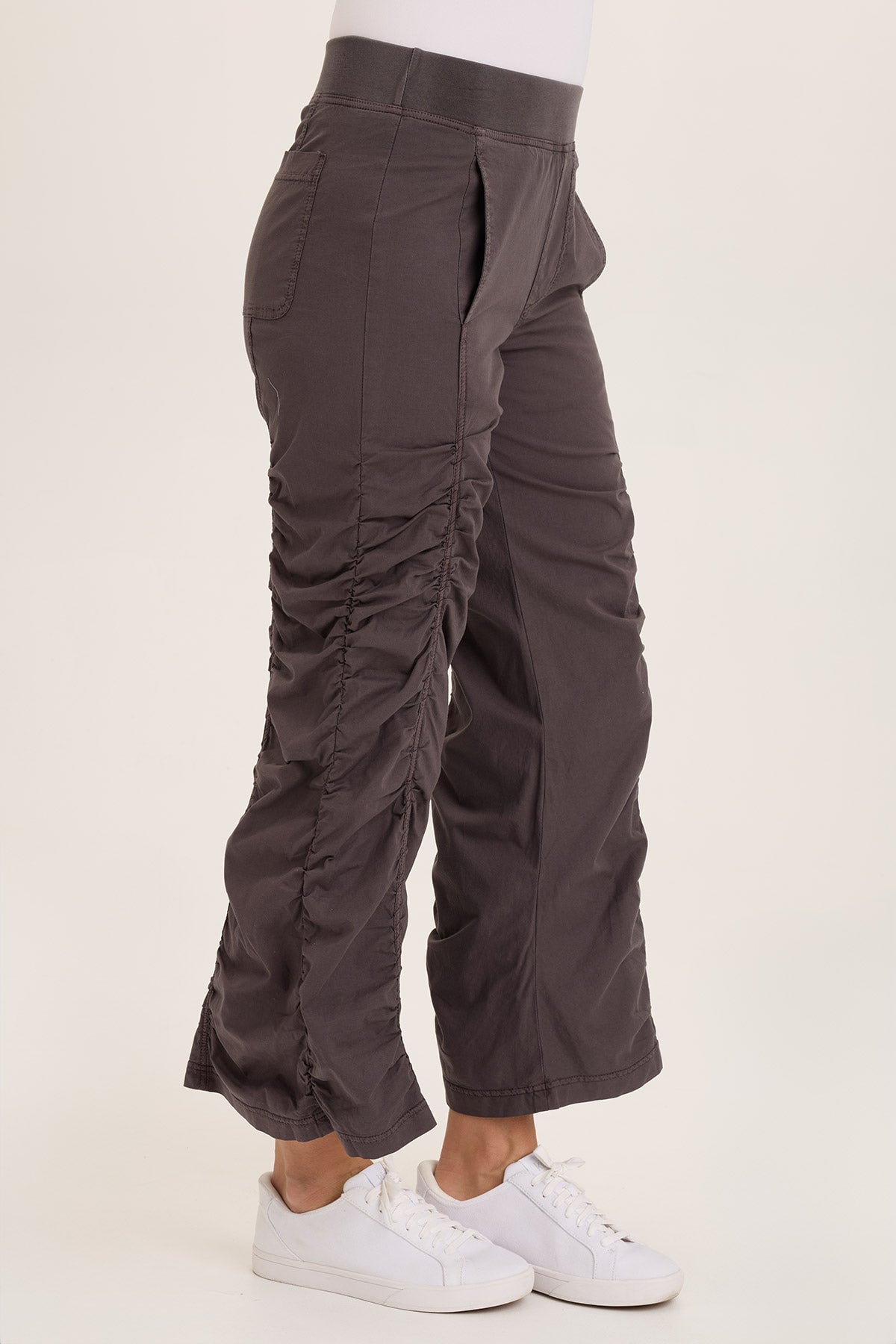 Wearables Naola Stretch Poplin Ruched Flare Gaucho