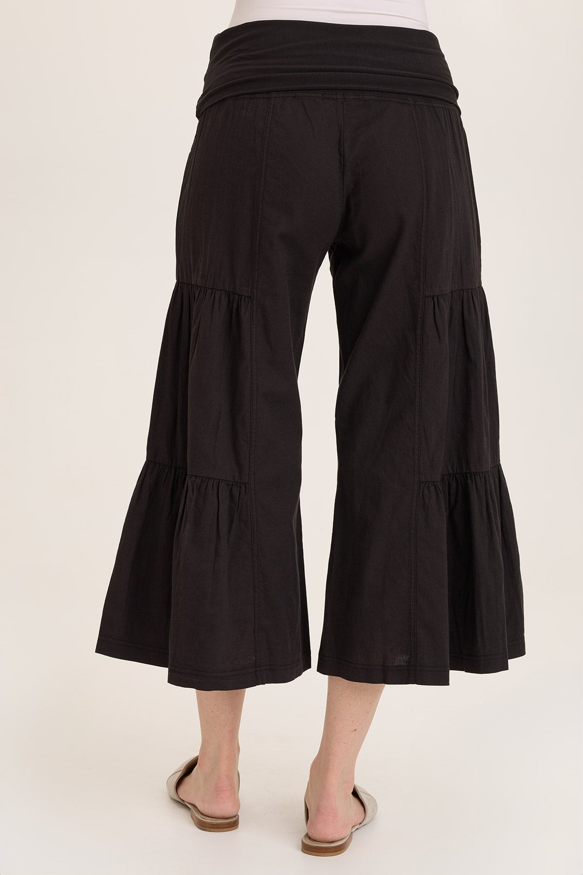 Wearables Linen Side-Tier Wide Leg Palazzo
