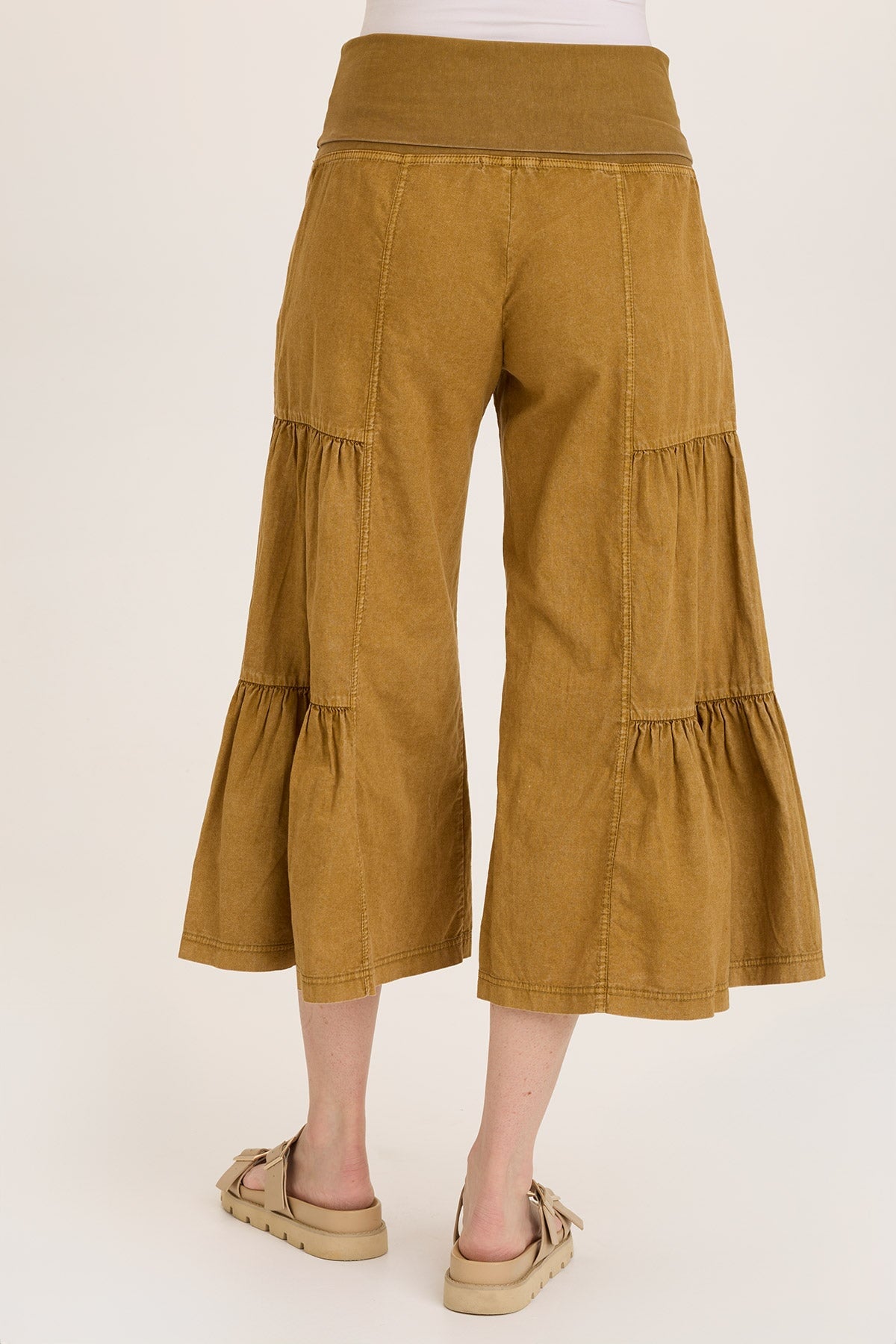 Wearables Linen Side-Tier Wide Leg Palazzo