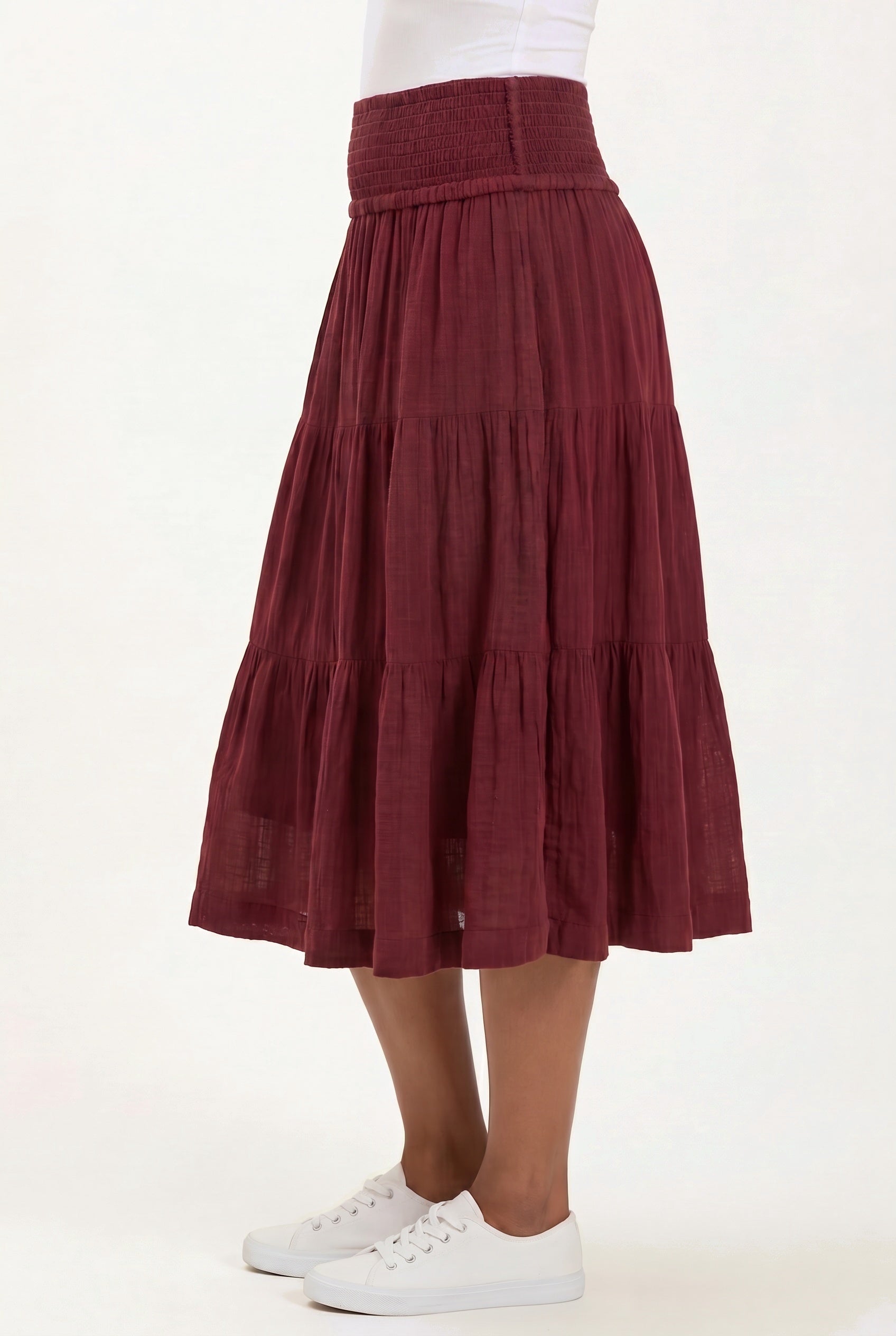 Wearables Paigene Gauze Tiered Skirt