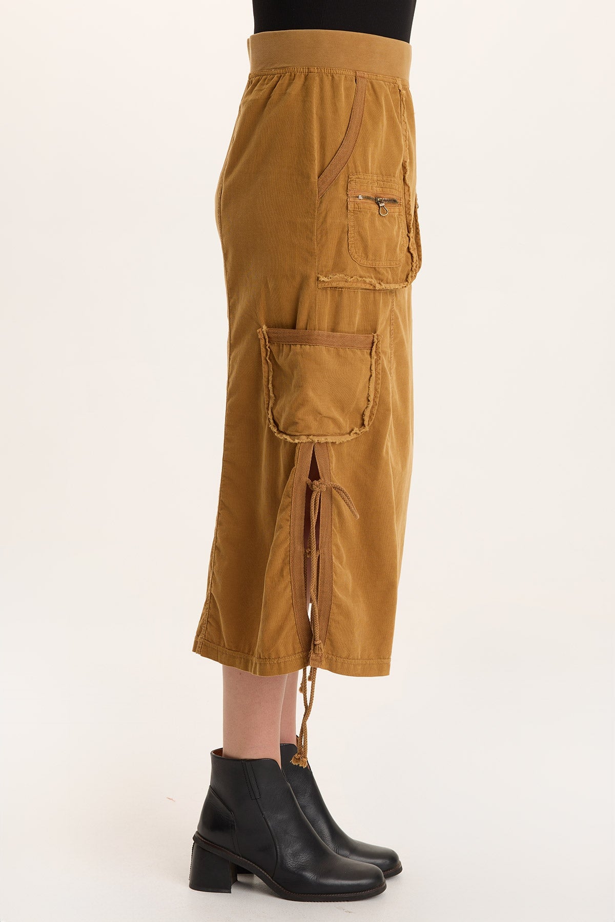 XCVI Sisu Corduroy Adjustable Cargo Midi Skirt