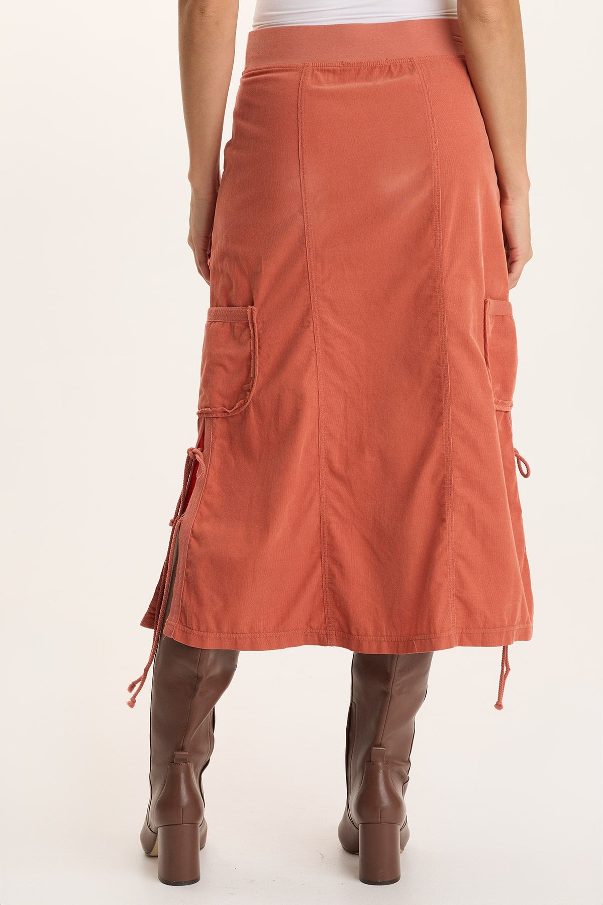 XCVI Sisu Corduroy Adjustable Cargo Midi Skirt