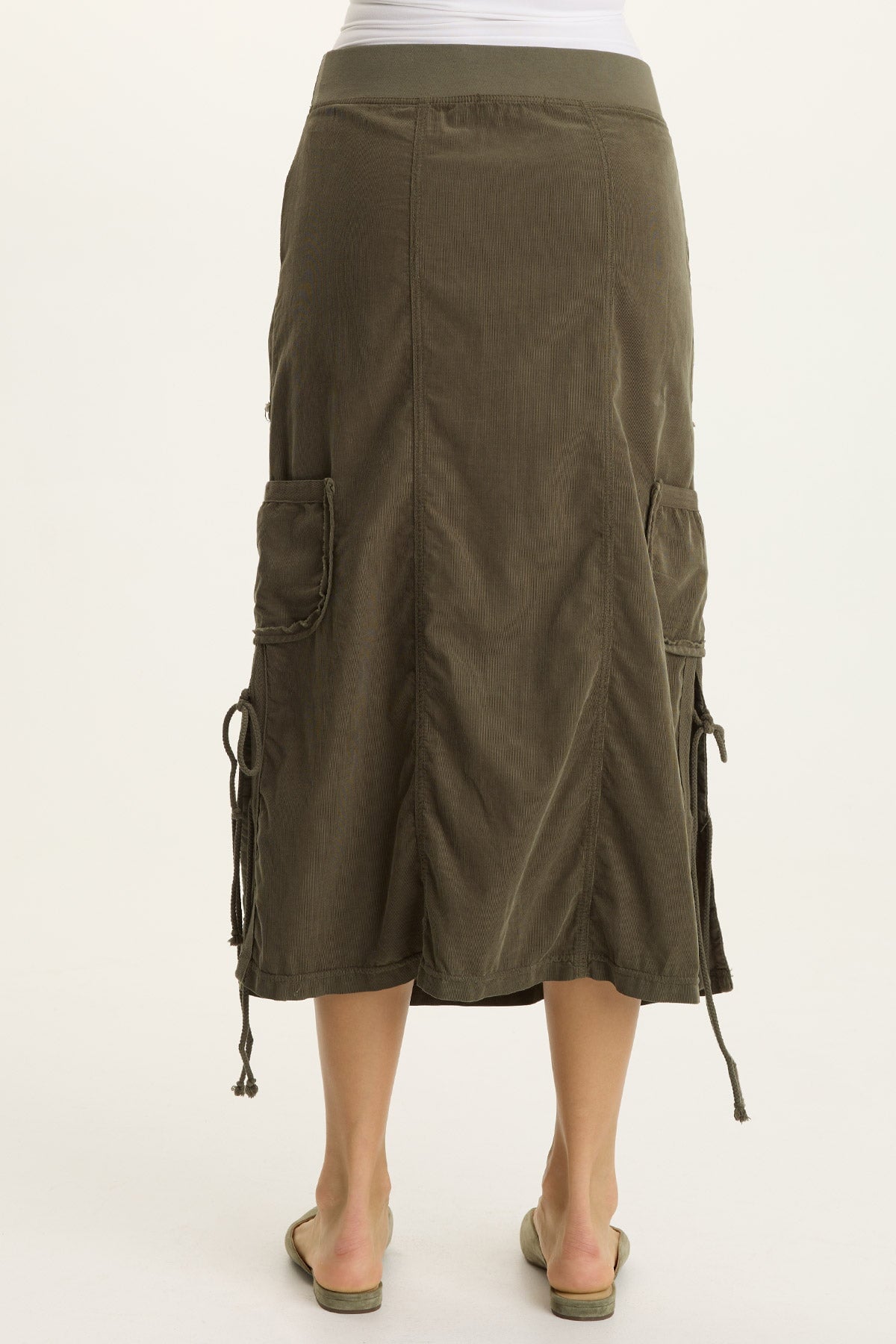 XCVI Sisu Corduroy Adjustable Cargo Midi Skirt