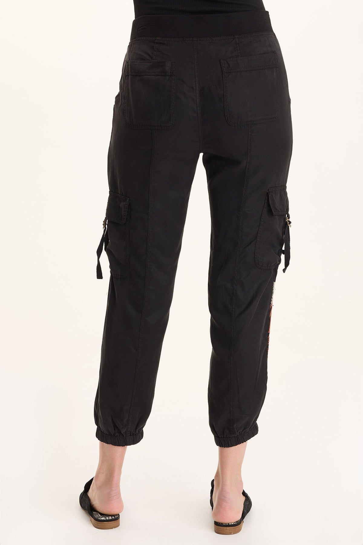 XCVI Darri Embroidered Pull-on Soft Twill Jogger