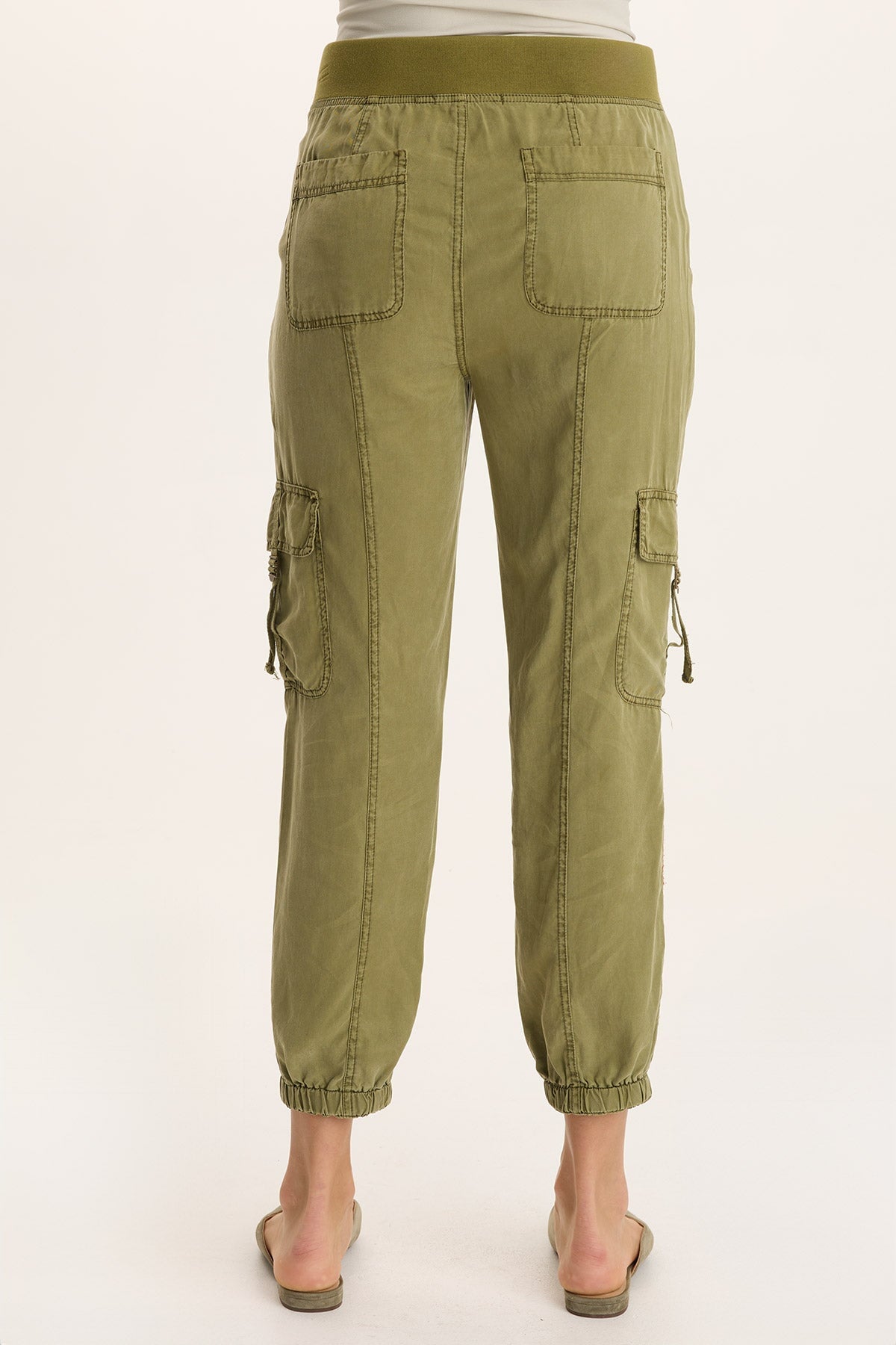 XCVI Darri Embroidered Pull-on Soft Twill Jogger