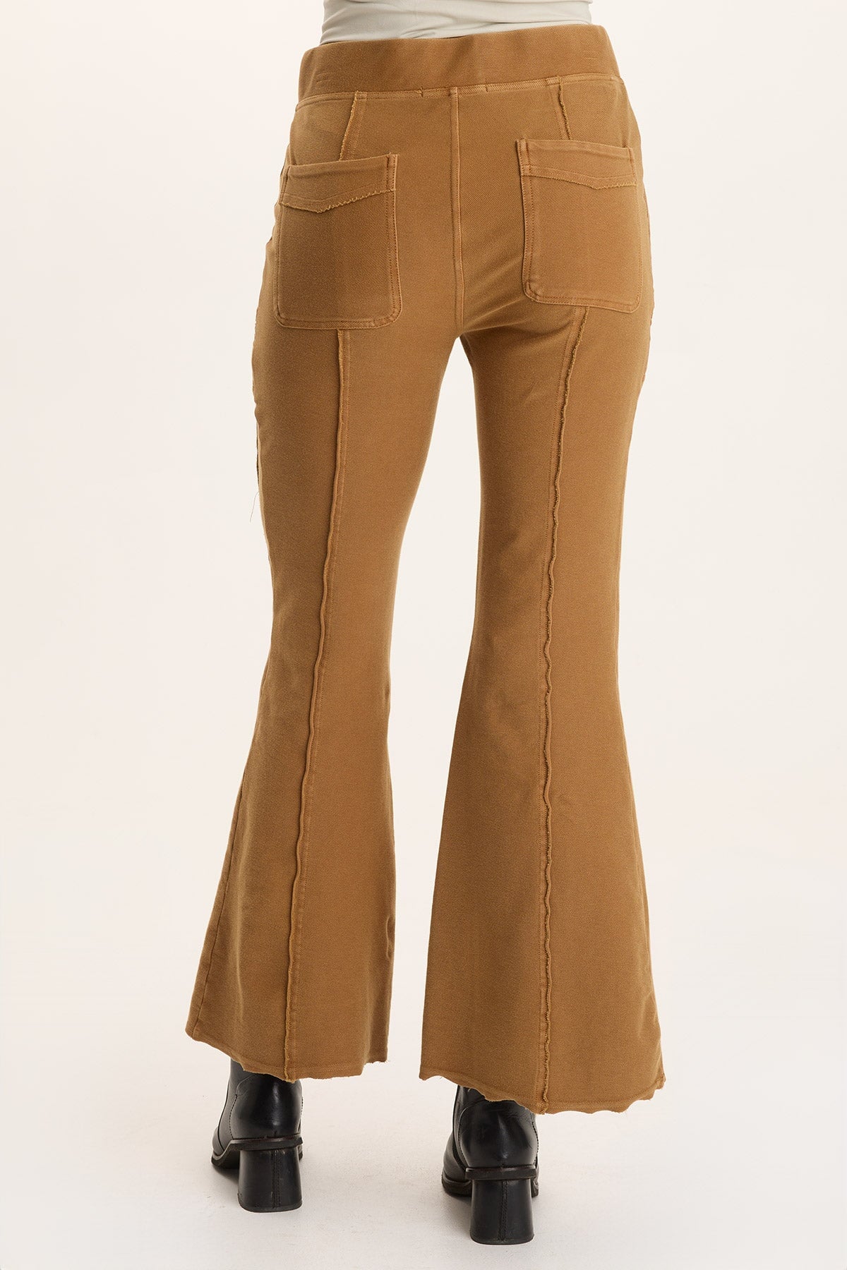 XCVI Ninian Twill Knit Zipper Pocket Flared Pant