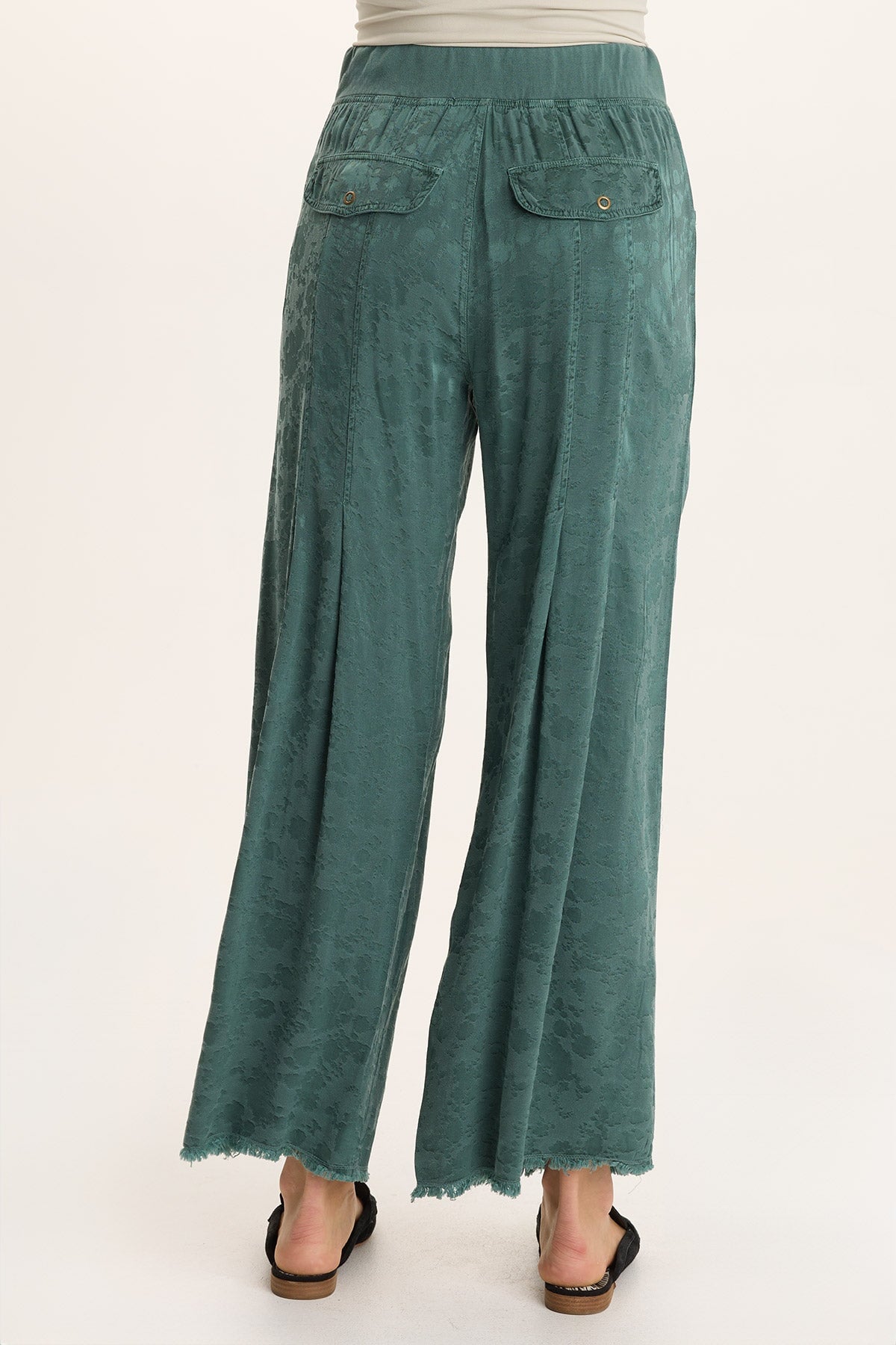 XCVI Twaina Textured Satin Soft Volume Wide Leg Pant