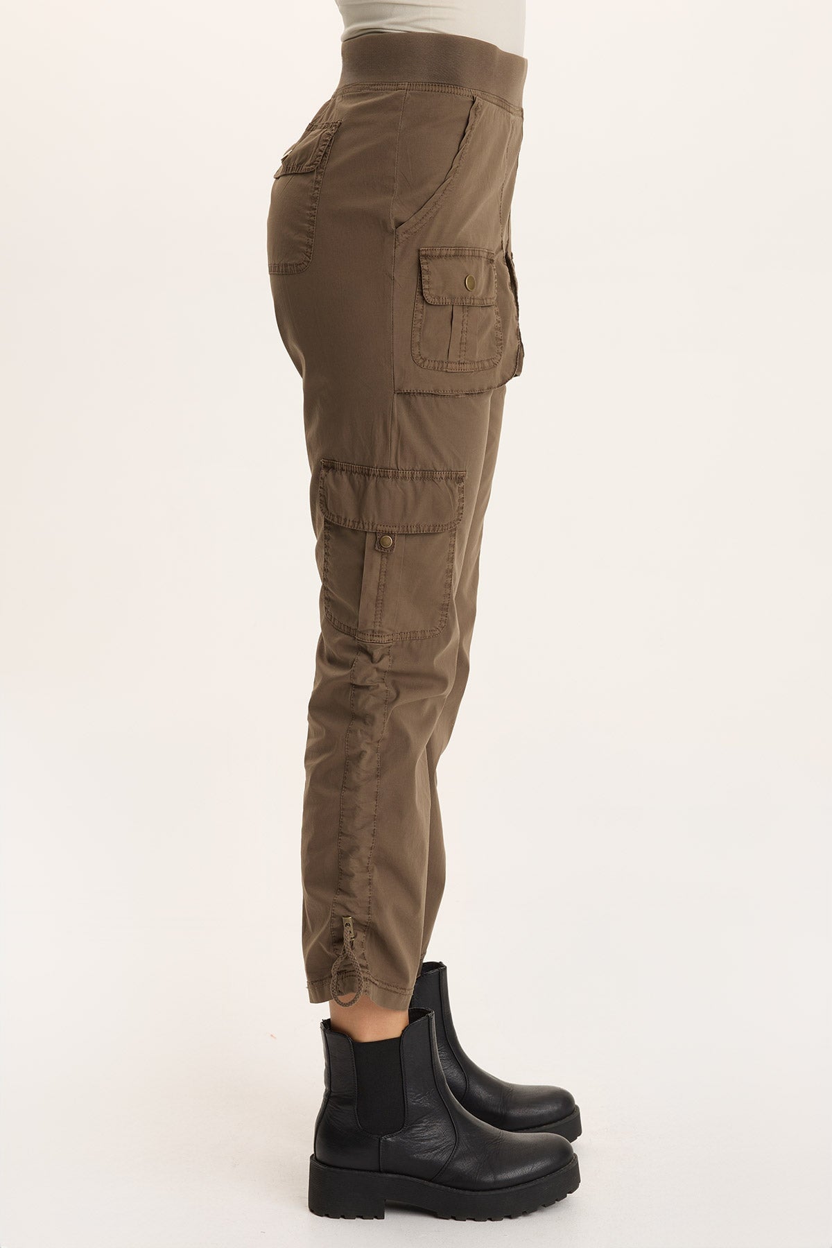 XCVI Keon Adjustable Cord Slim Leg Cargo Pant