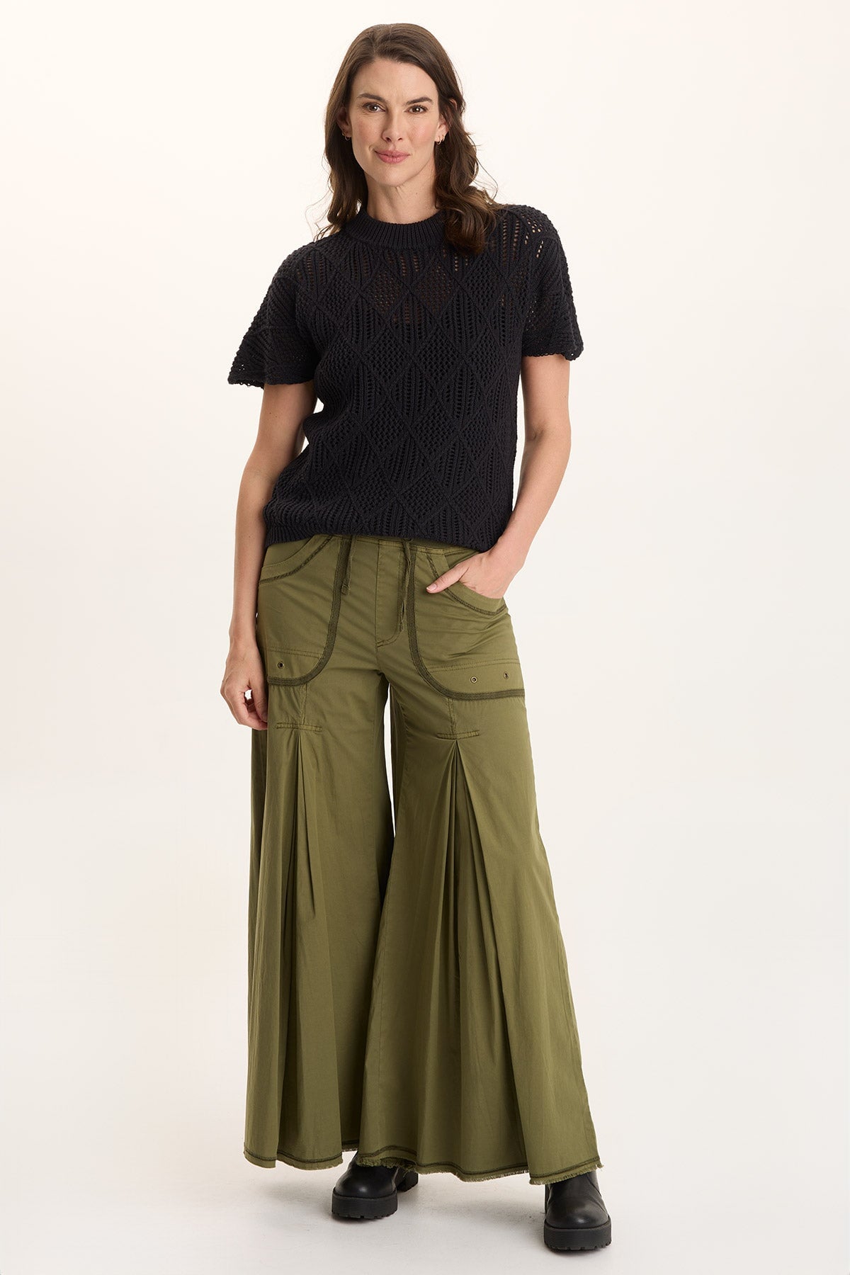 XCVI Nevins Soft Volume Wide Leg Drawstring Pant