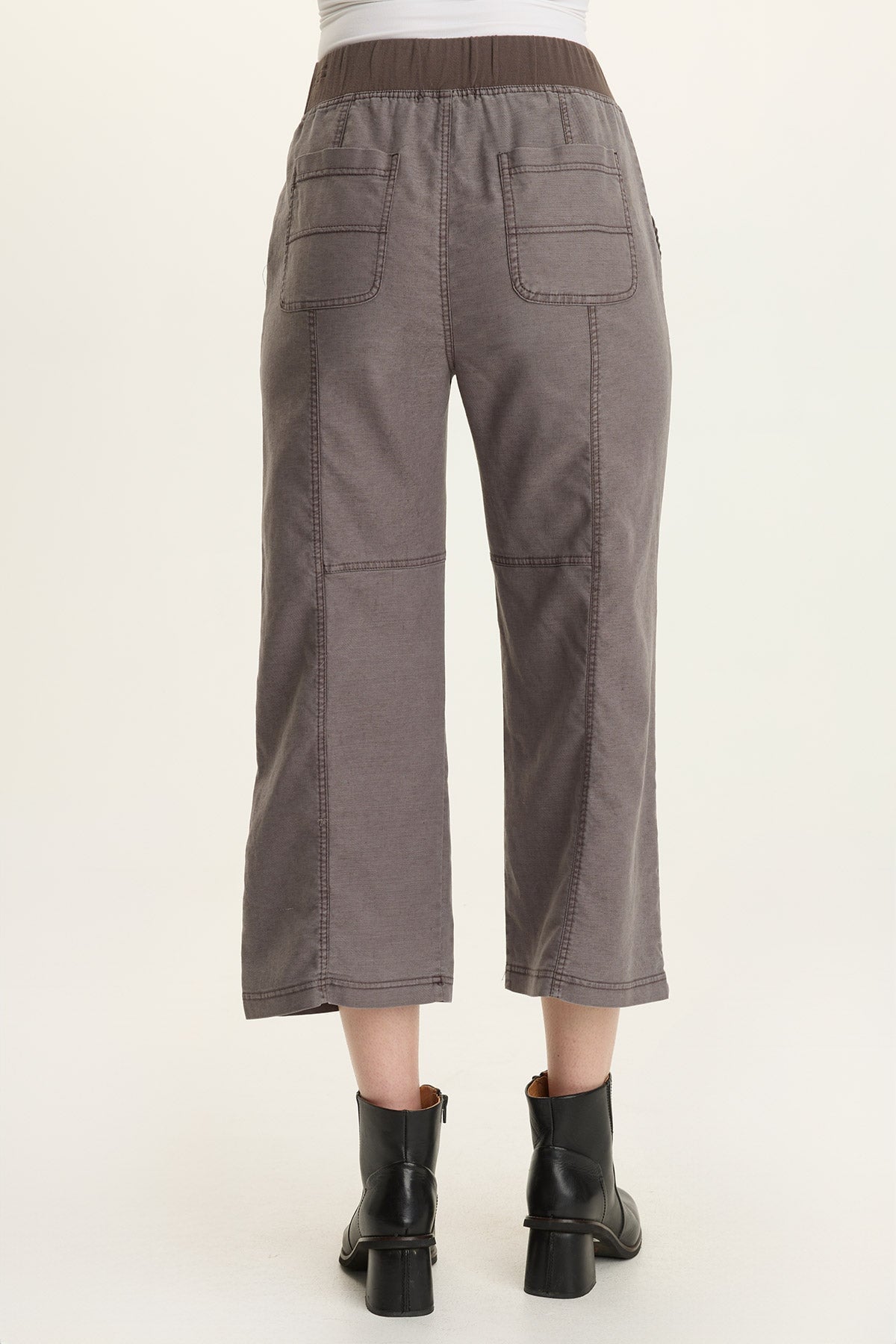 Wearables Eileen Twill Wide-Leg Crop Pant
