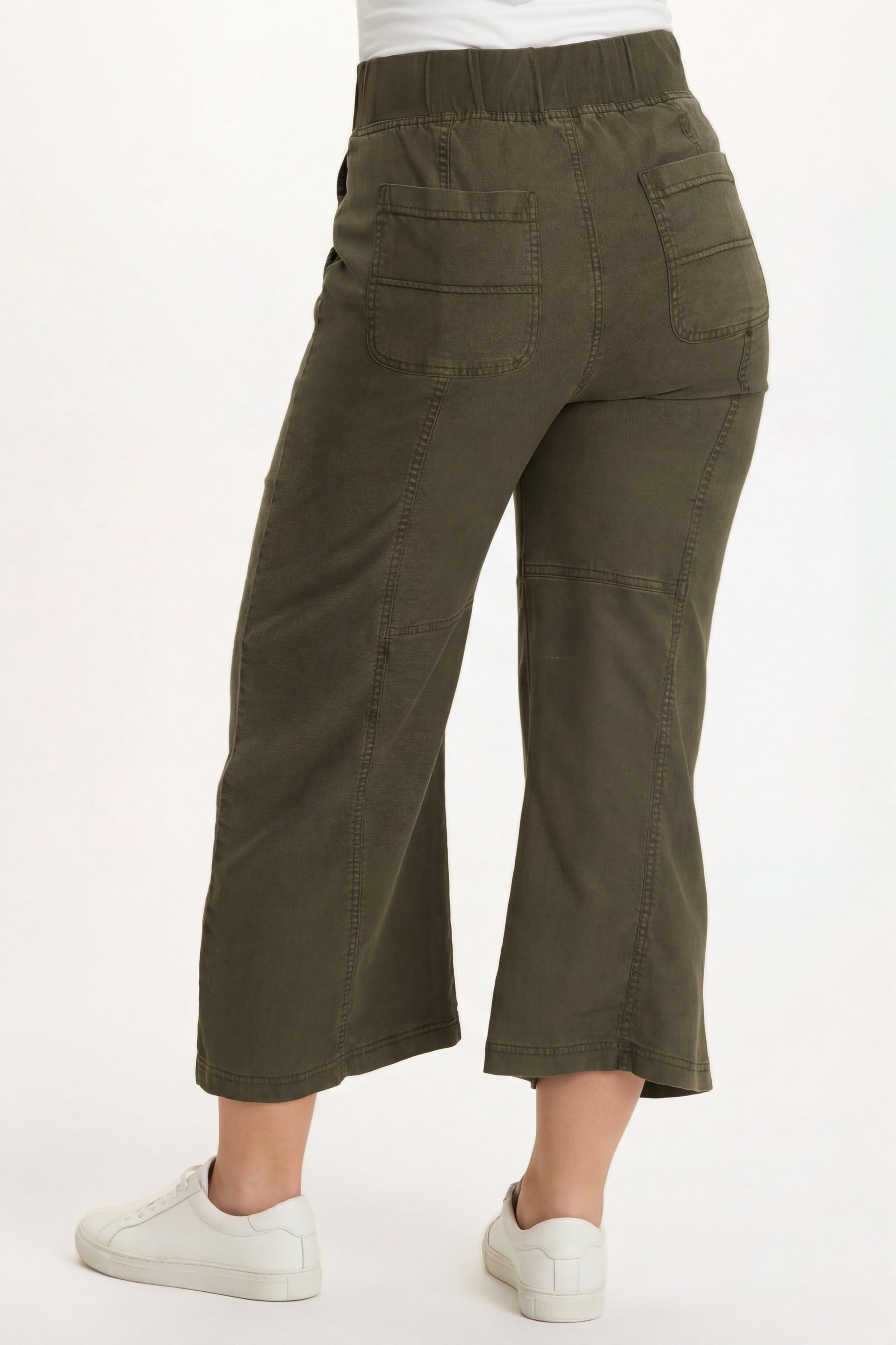 Wearables Eileen Twill Wide-Leg Crop Pant