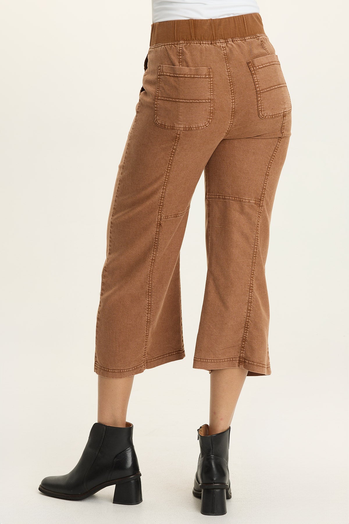 Wearables Eileen Twill Wide-Leg Crop Pant