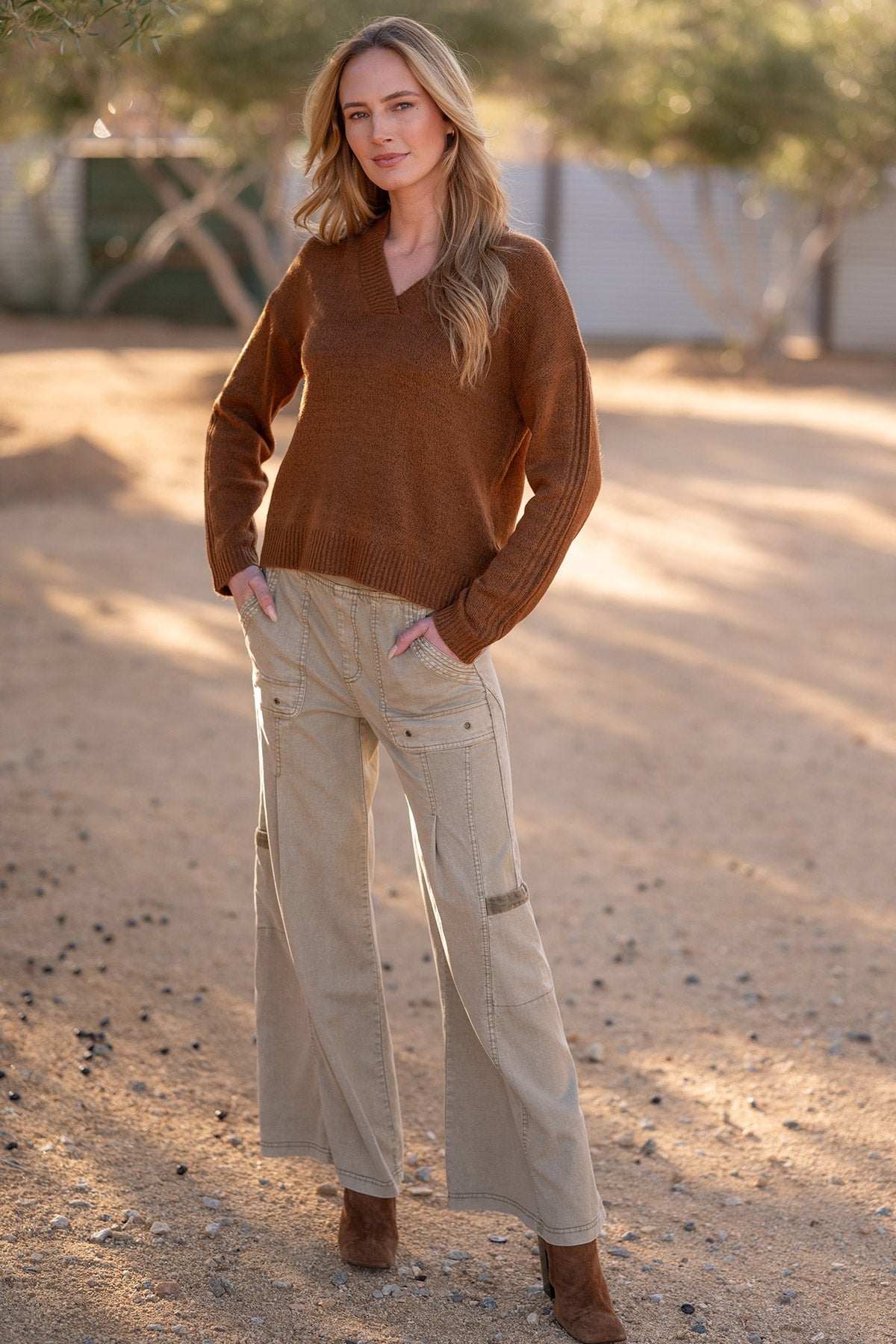 Wearables Tove Twill Cargo Wide-Leg Pant