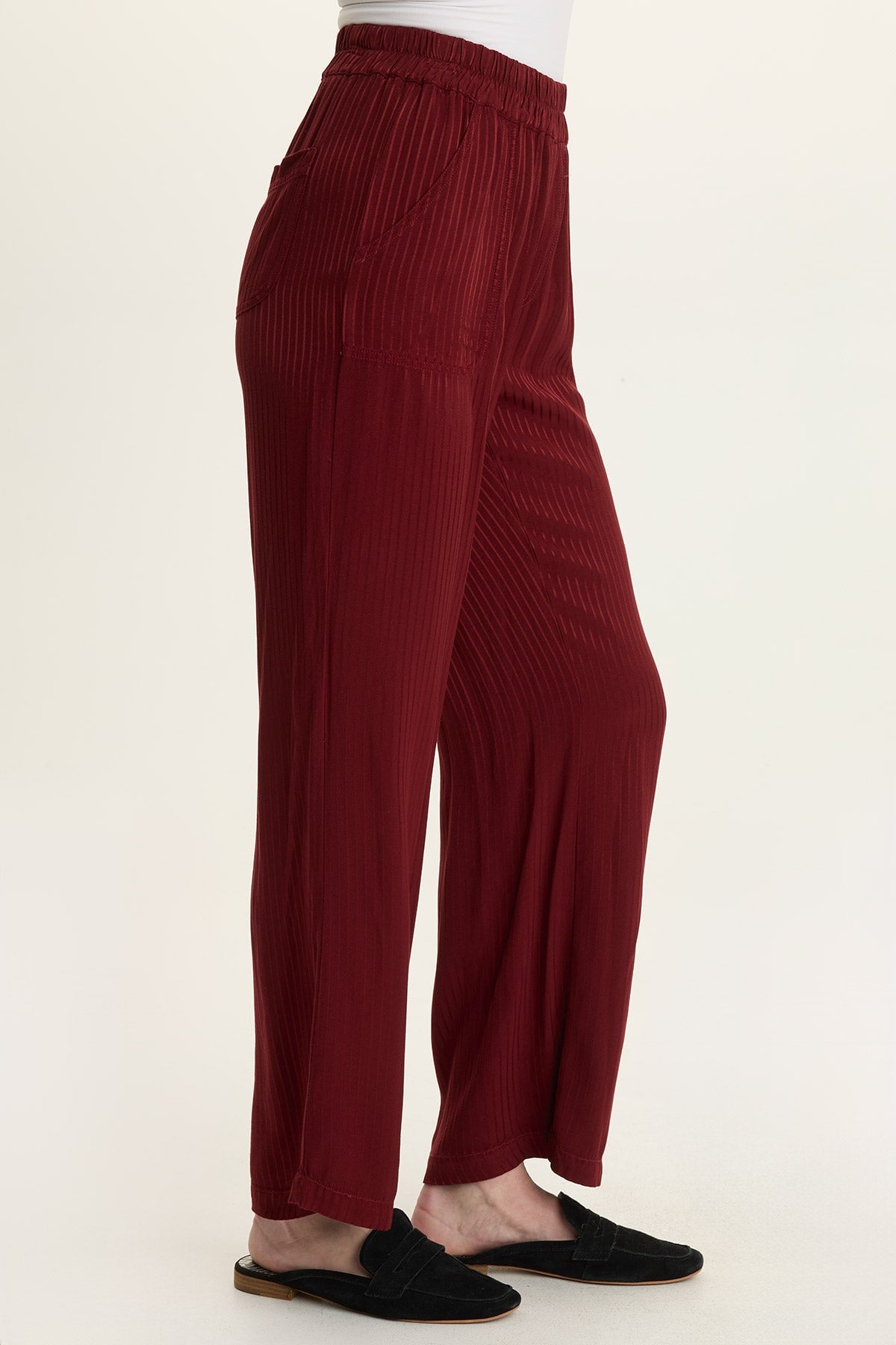 Wearables Harmon Satin Stripe Wide-Leg Pant
