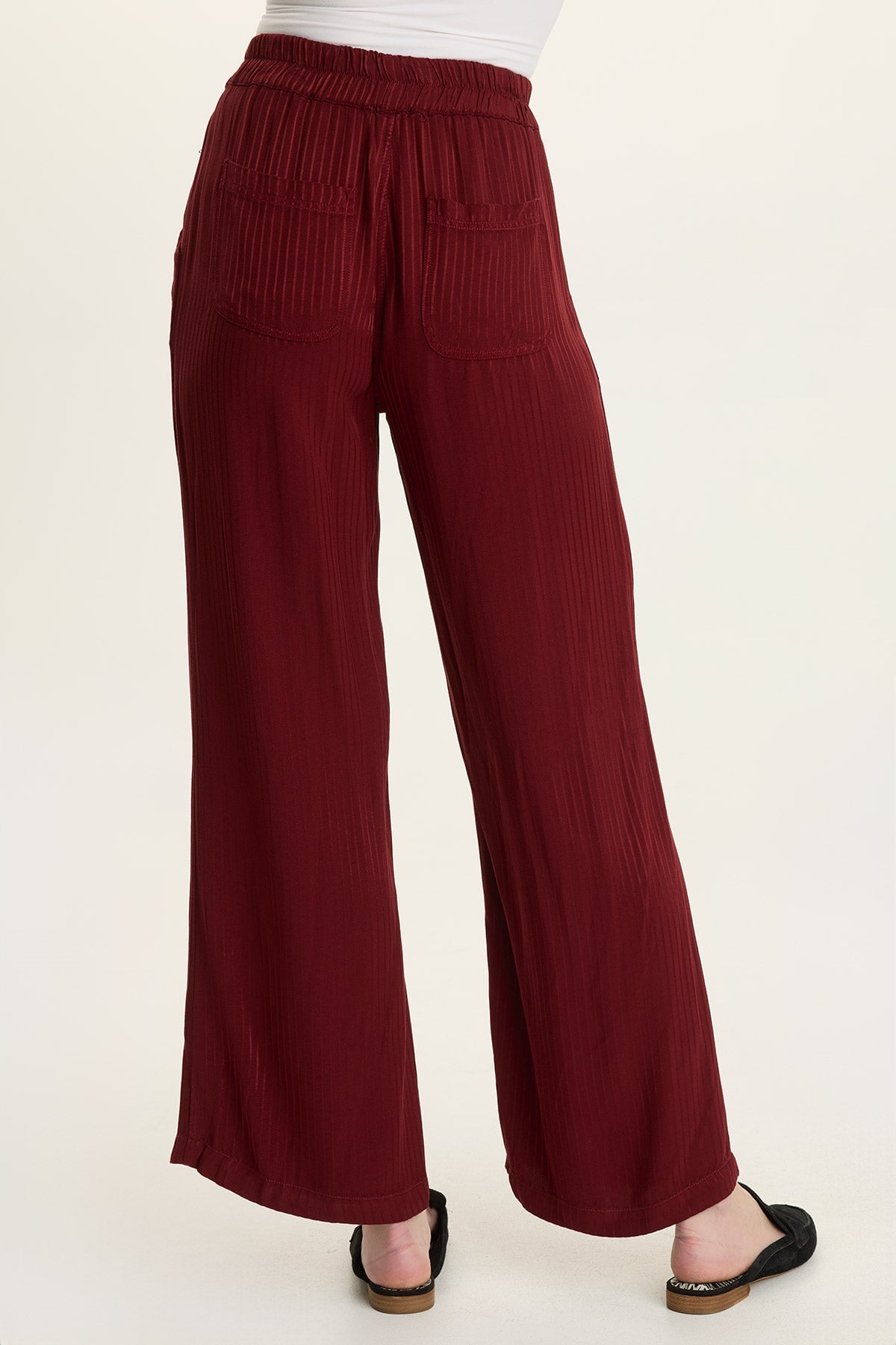 Wearables Harmon Satin Stripe Wide-Leg Pant