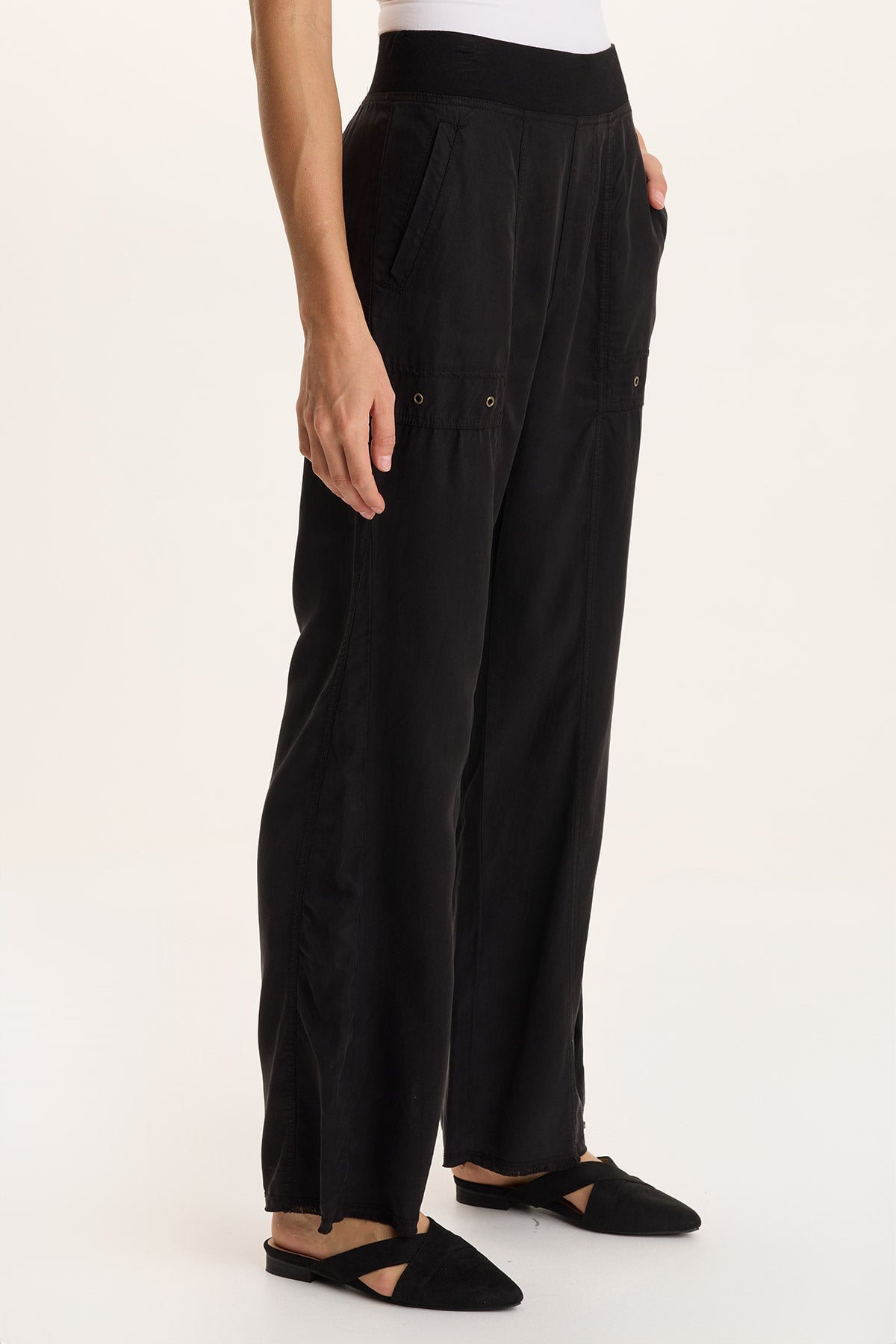 XCVI Schyler Soft Twill Wide-Leg Trouser