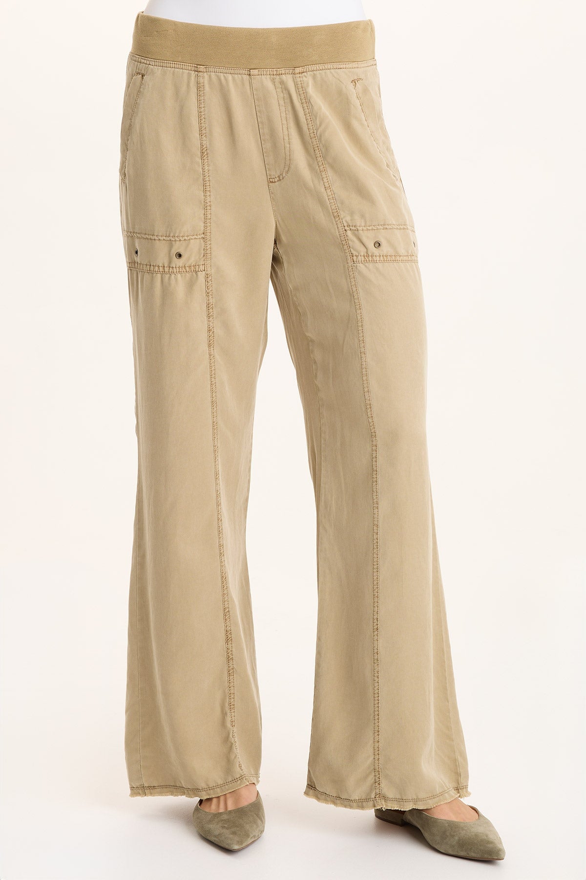 XCVI Schyler Soft Twill Wide-Leg Trouser