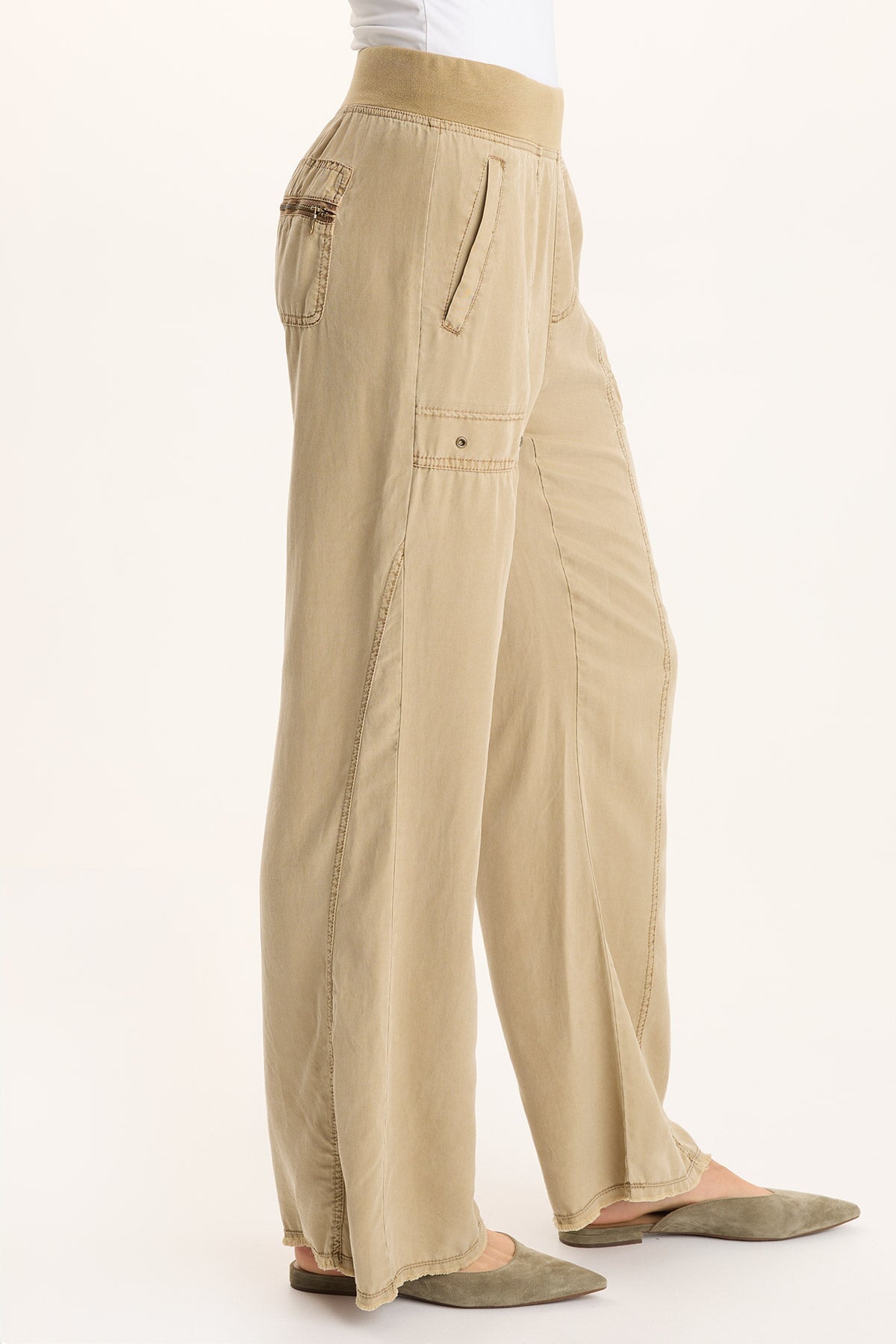 XCVI Schyler Soft Twill Wide-Leg Trouser