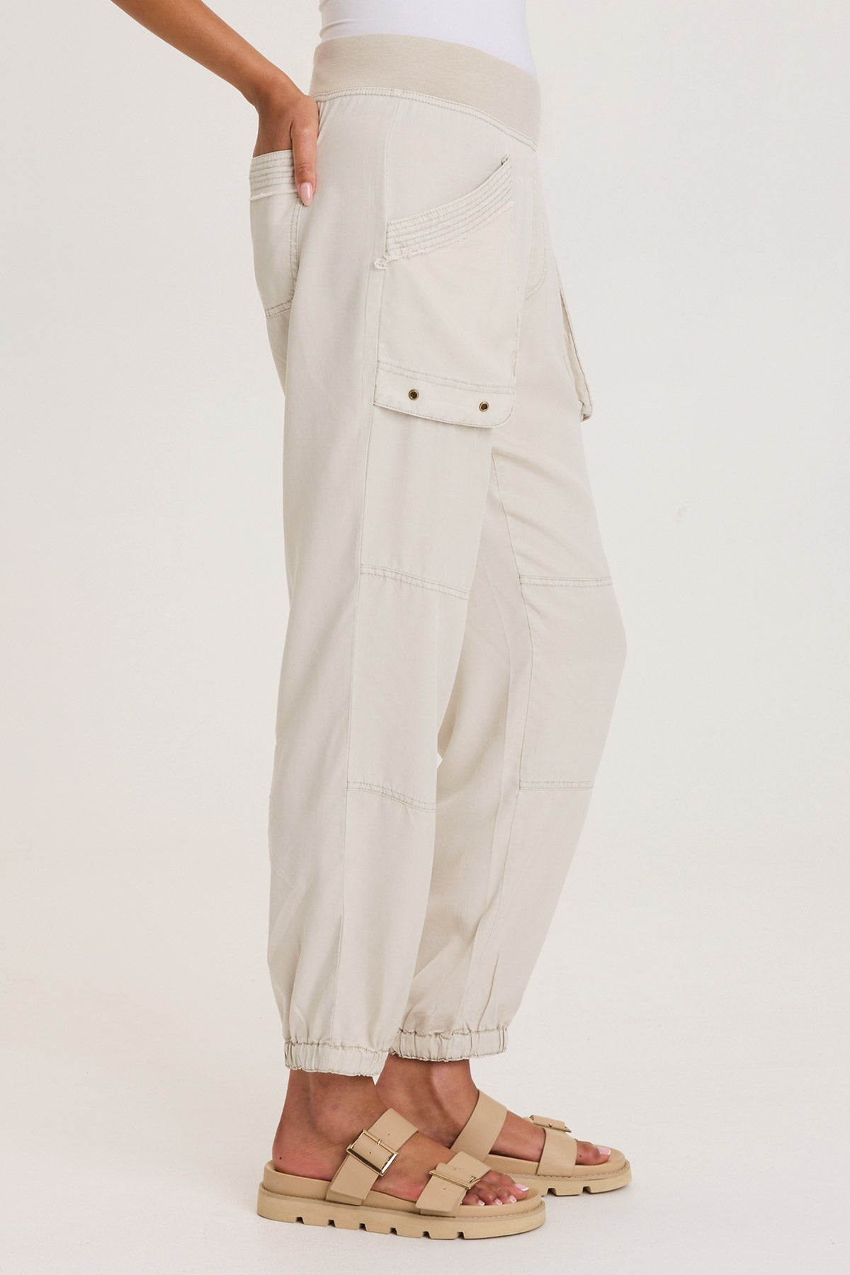 XCVI Chattaway Twill Banded 'Jogger' Pant