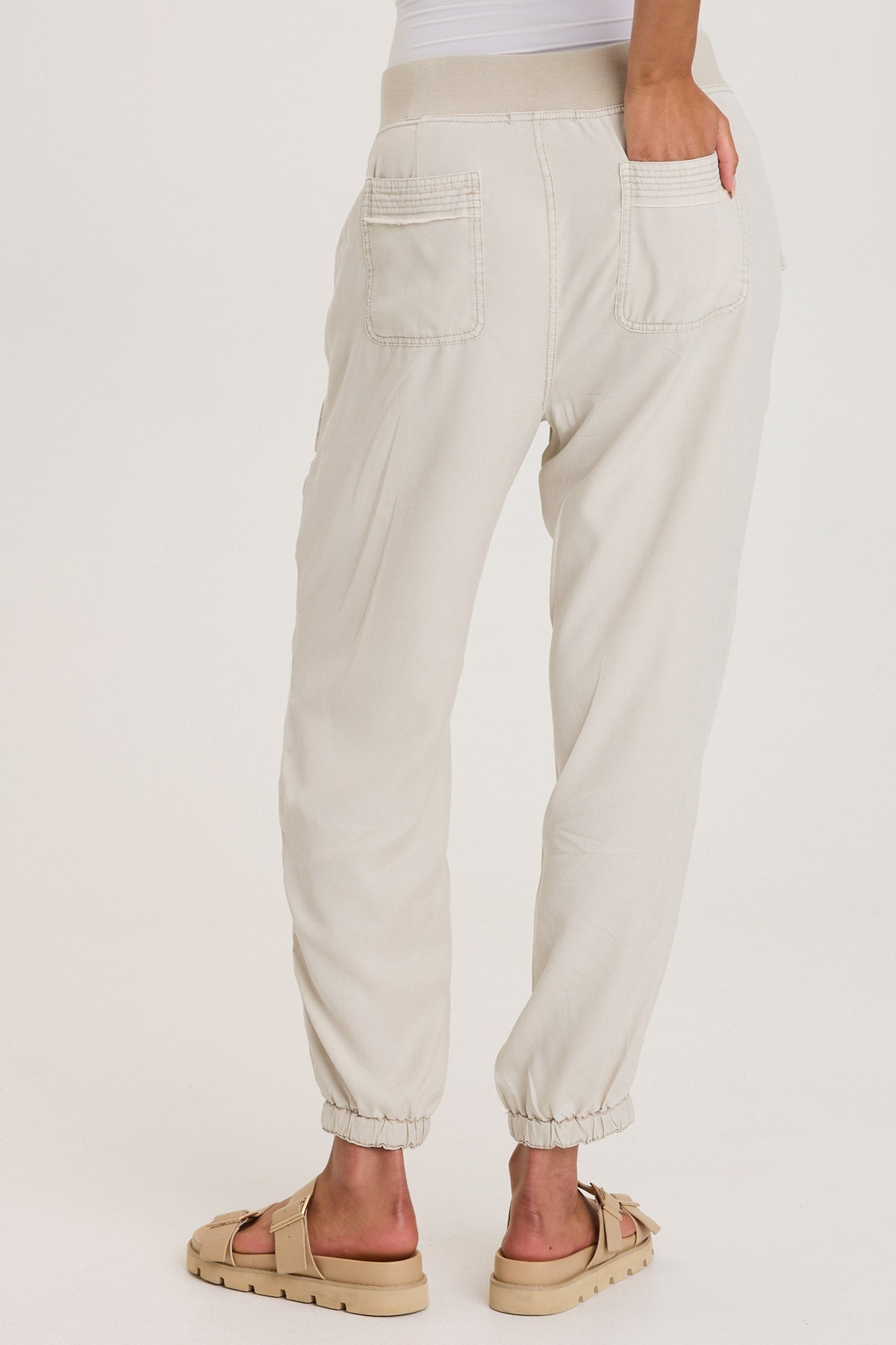 XCVI Chattaway Twill Banded 'Jogger' Pant