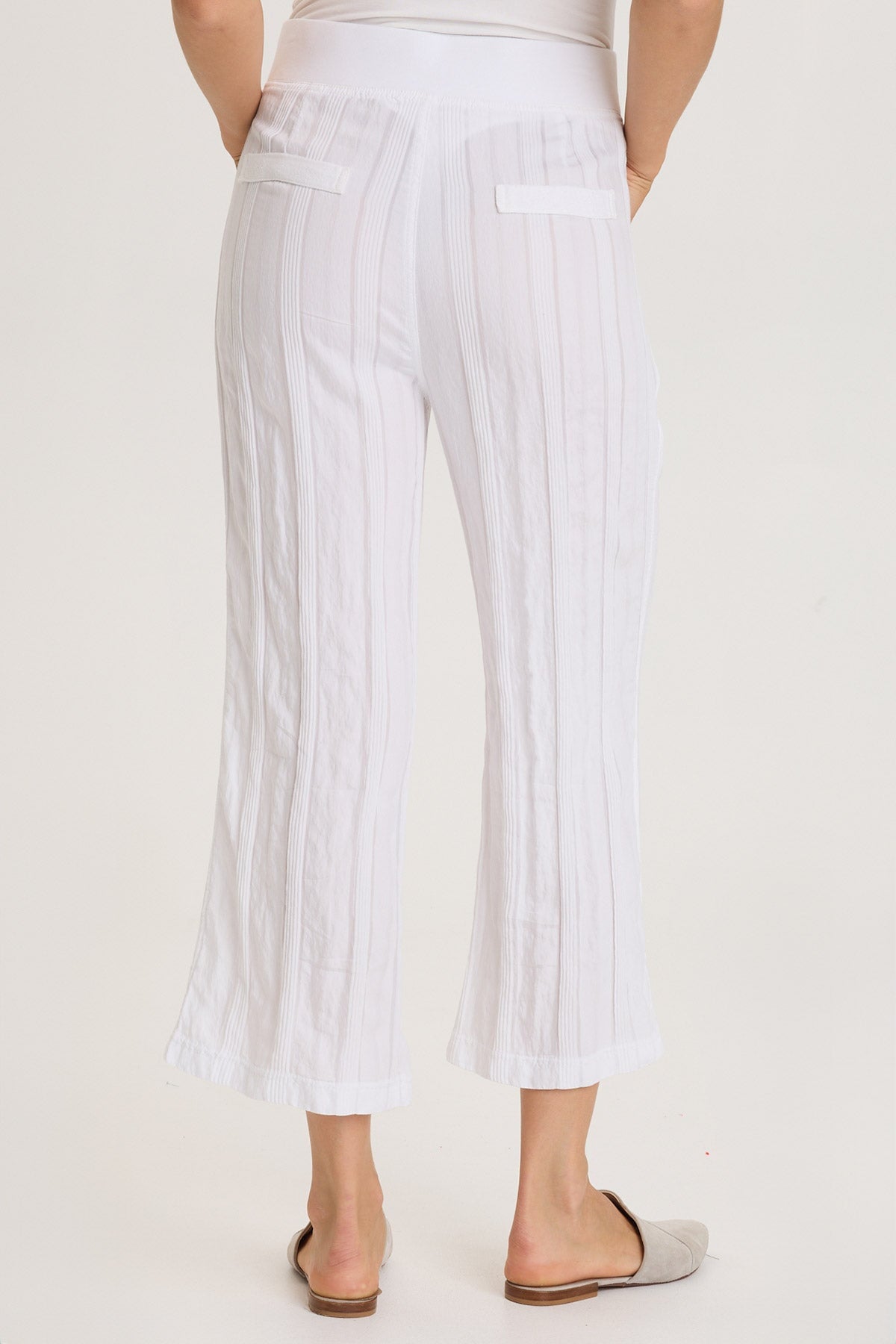 XCVI Carruth Textured Stripe Flared Leg Crop