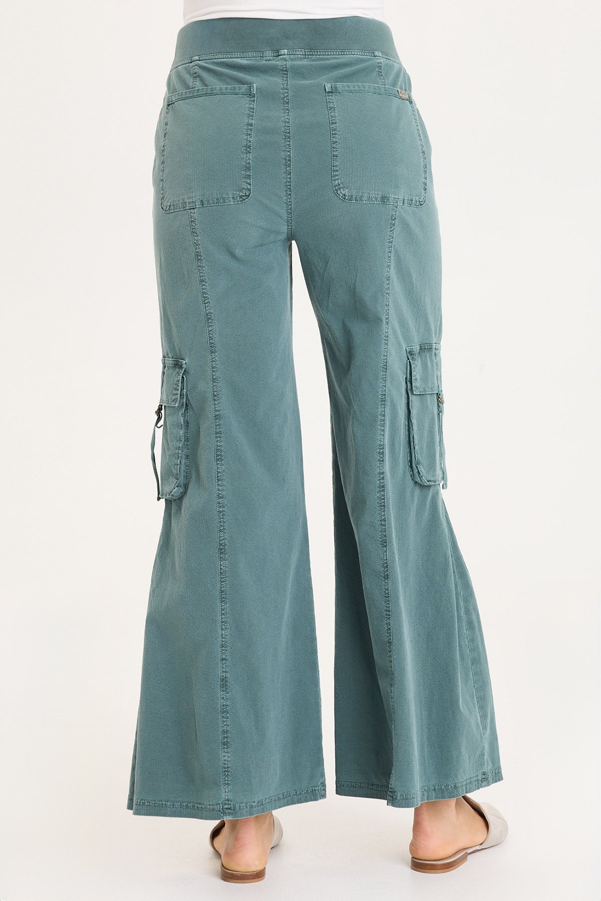 XCVI Erwin Side Pleats Cargo Wide-Leg Pant