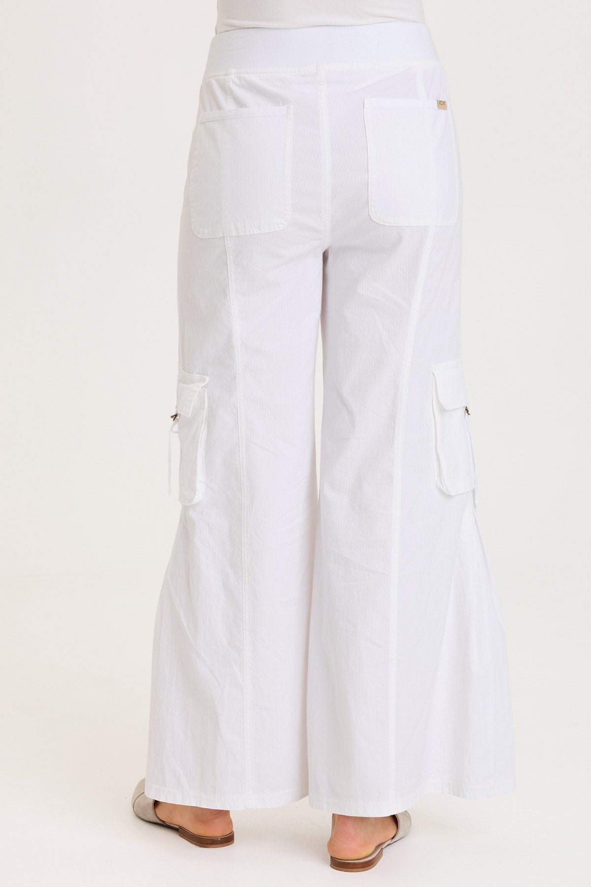 XCVI Erwin Side Pleats Cargo Wide-Leg Pant