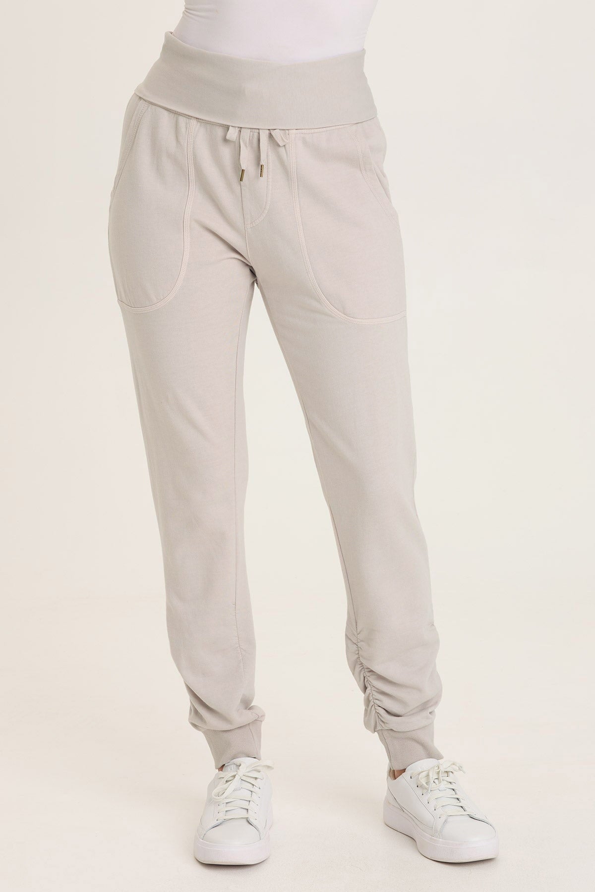 Wearables Yaegar Slim Leg Jogger Pant with Ruched Details and Fold