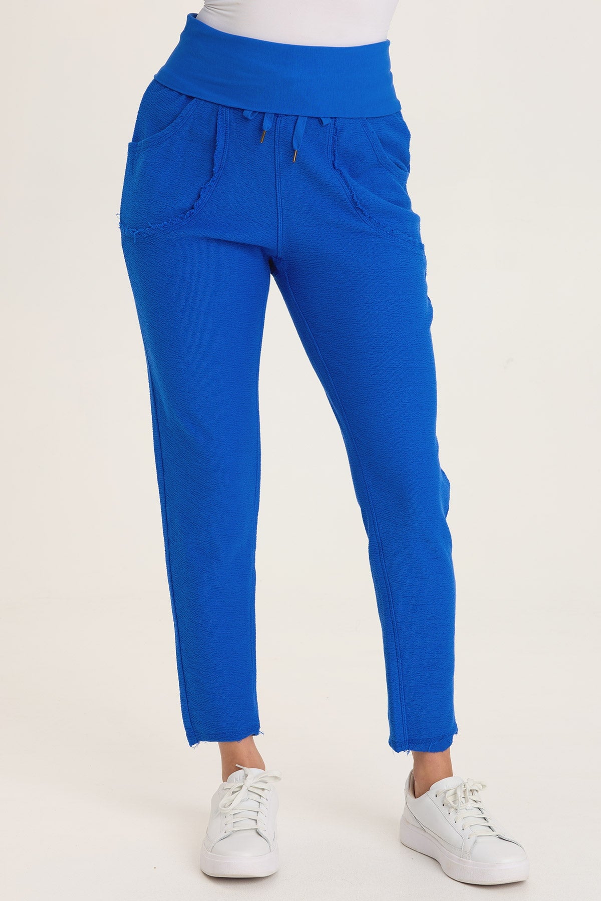 Wearables Keifer Slim Leg Relaxed Fit Fold-Over Waist Crepe Knit Pant